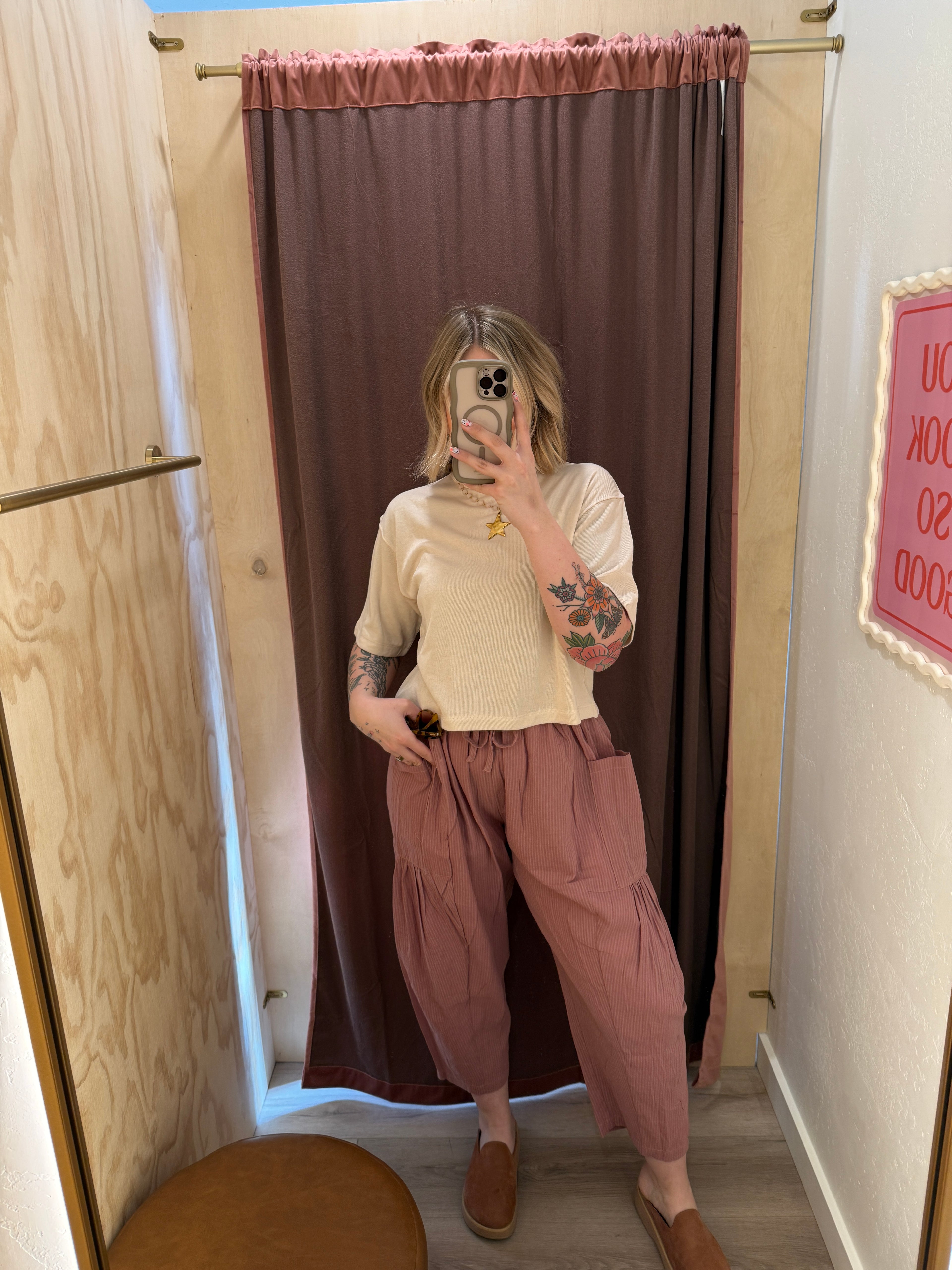 Maisee Mauve Striped Pants