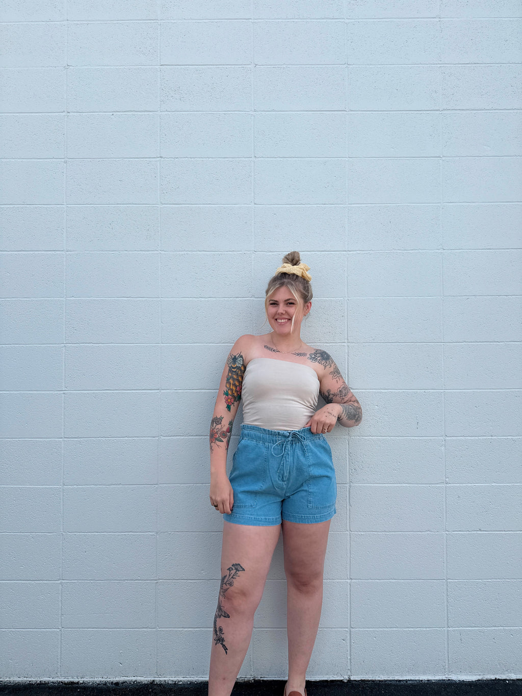 Cotton Tube Top W/ Built in Bra (Multiple colors)