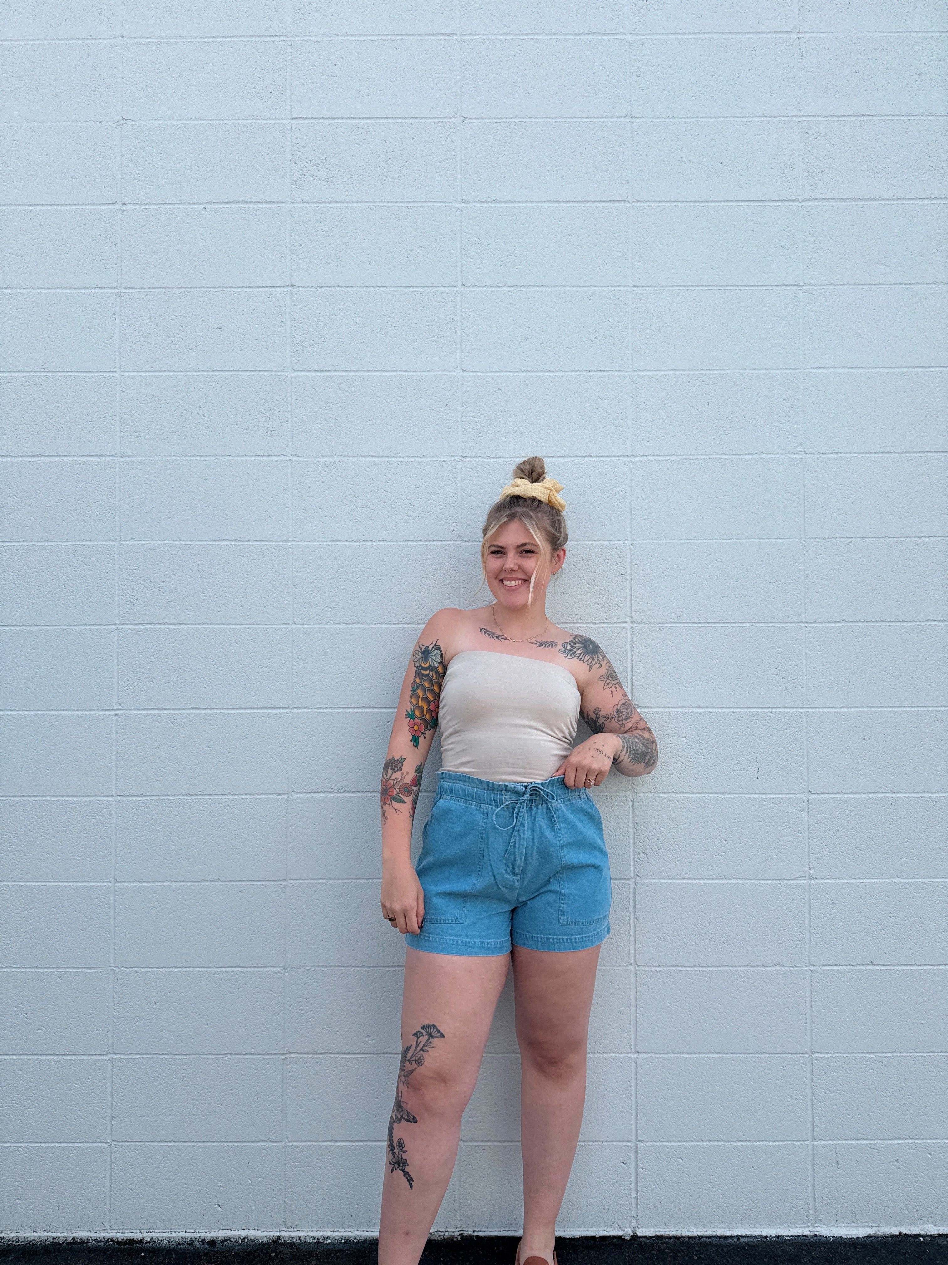 Cotton Tube Top W/ Built in Bra (Multiple colors)