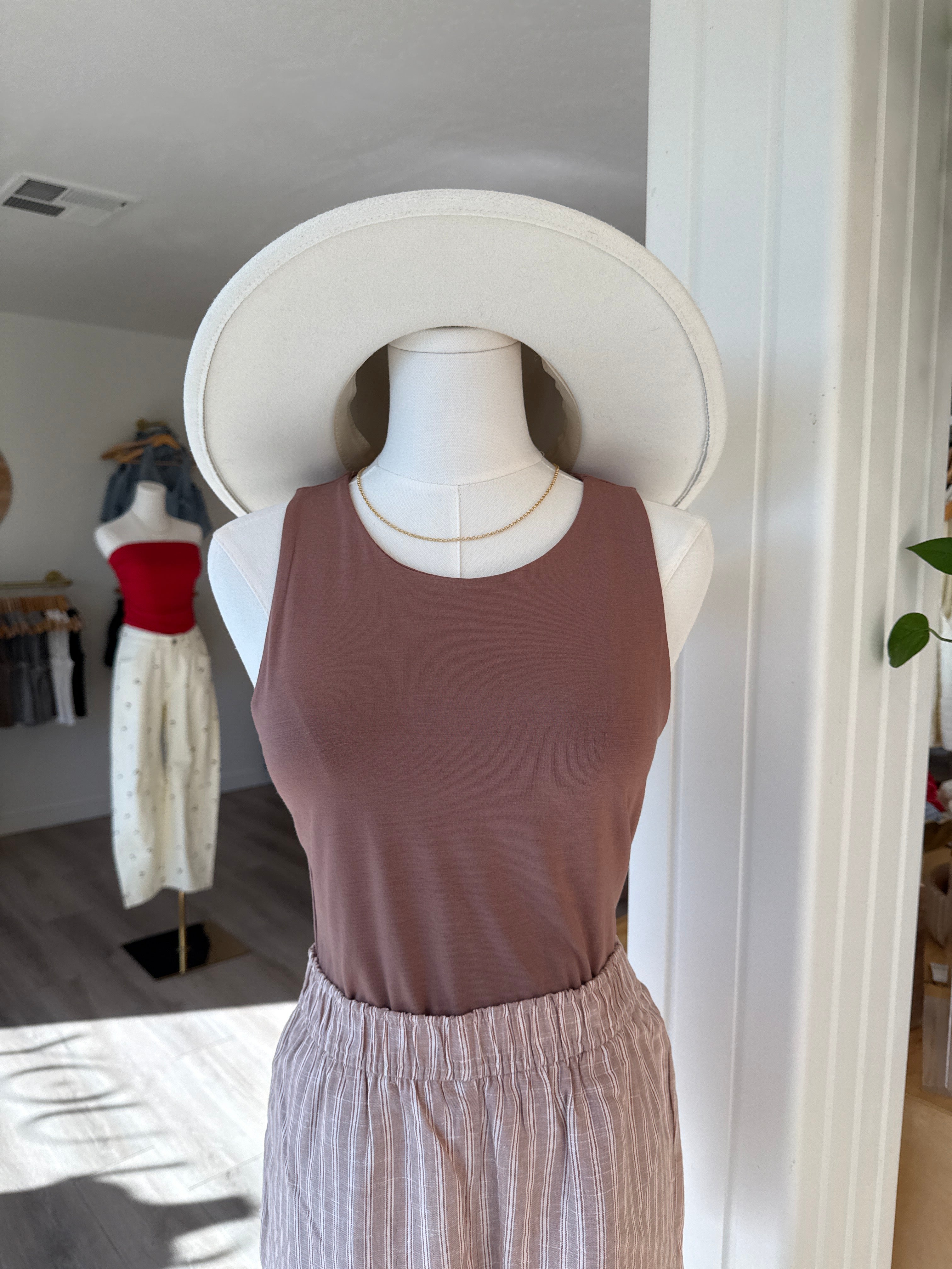 Double Lined Crop Tanks (Multiple Colors)