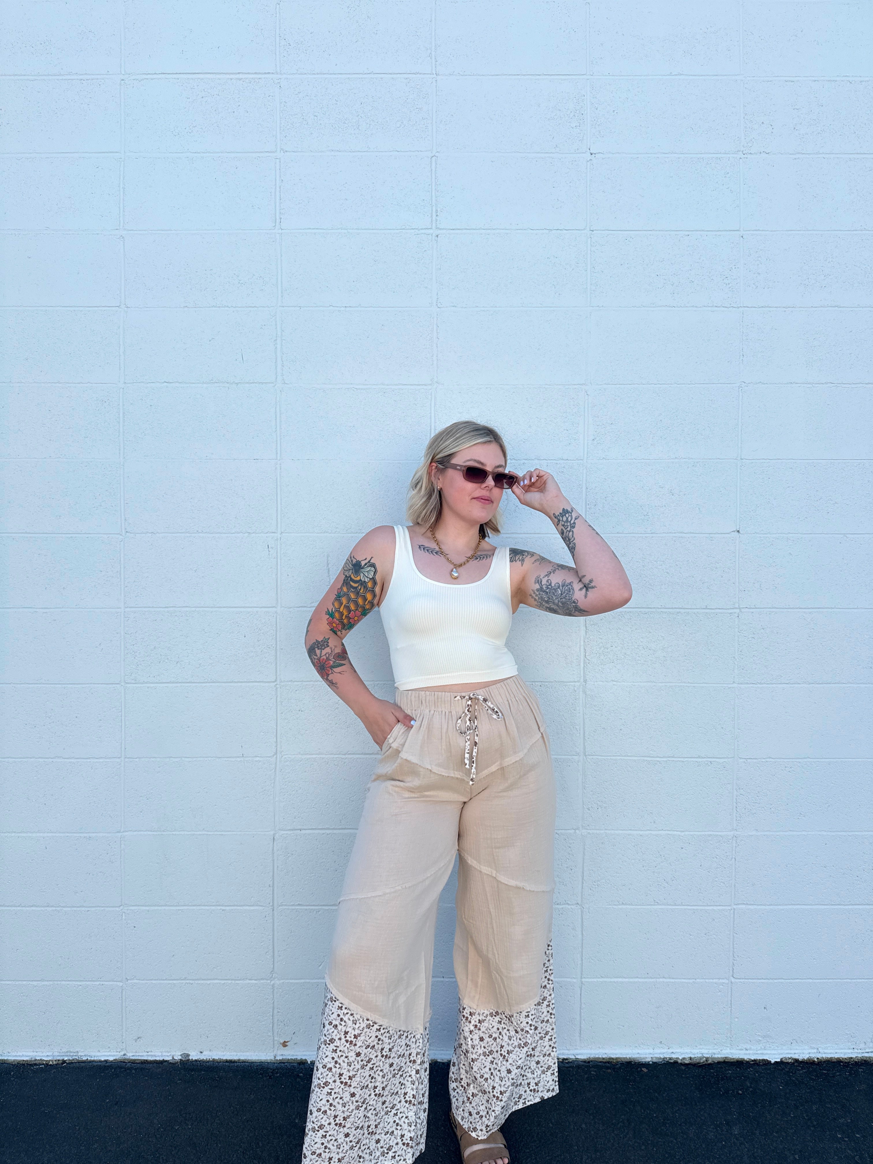 Sunkissed Petal Wide Leg Pants