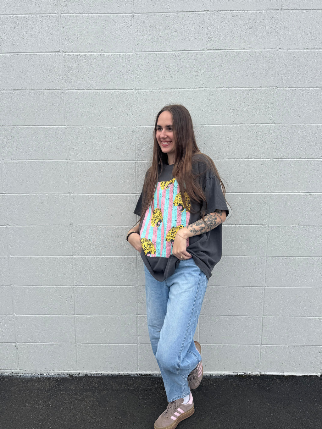 Leopards Oversized Graphic Tee