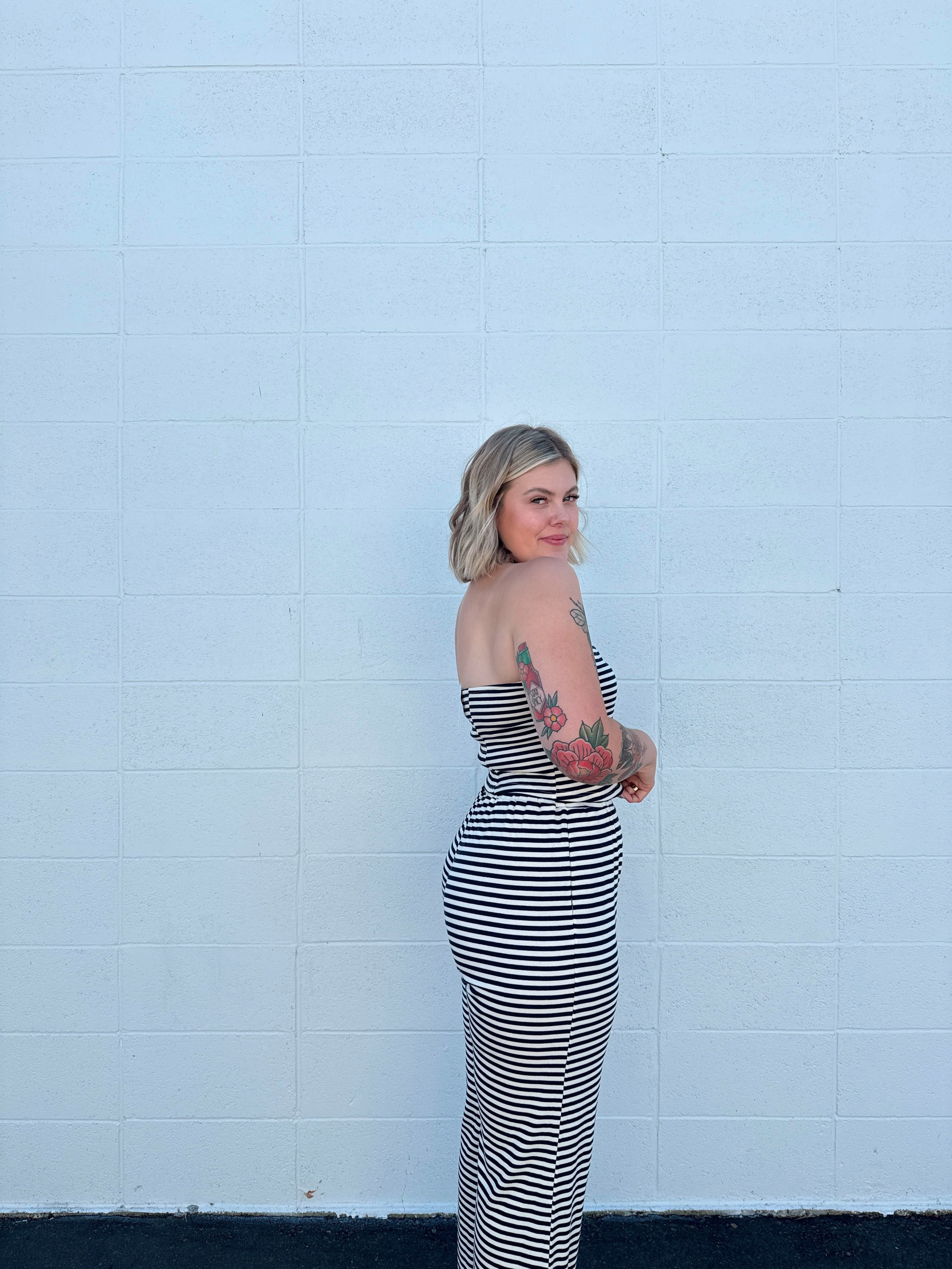 Coastline Striped Navy Set