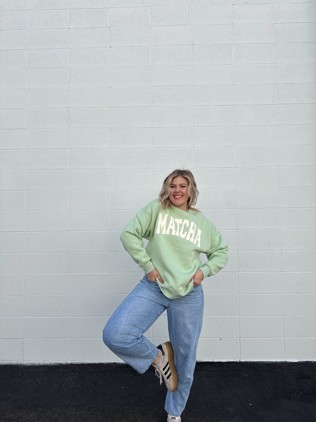 Matcha Graphic Oversized Crewneck