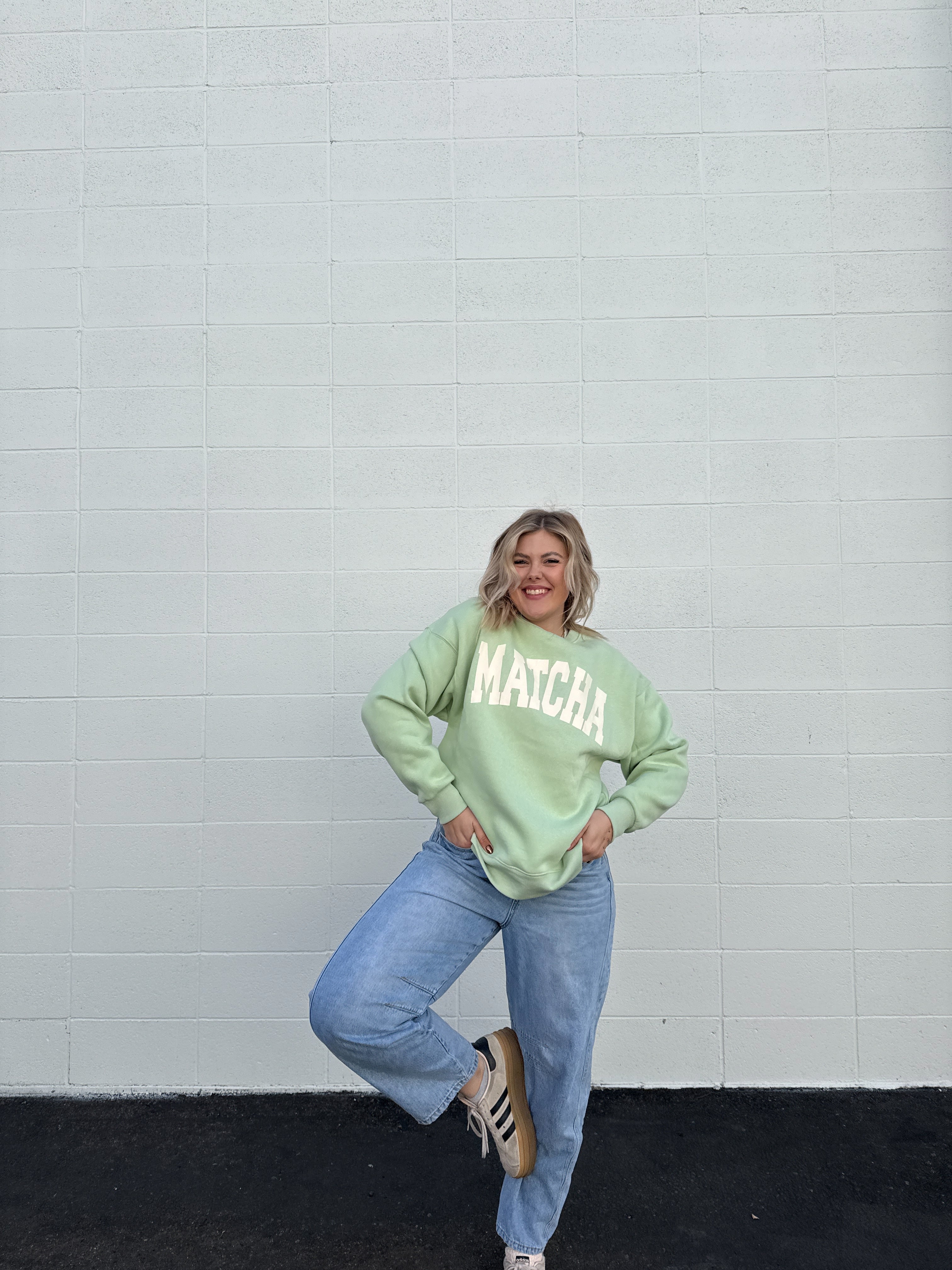 Matcha Graphic Oversized Crewneck