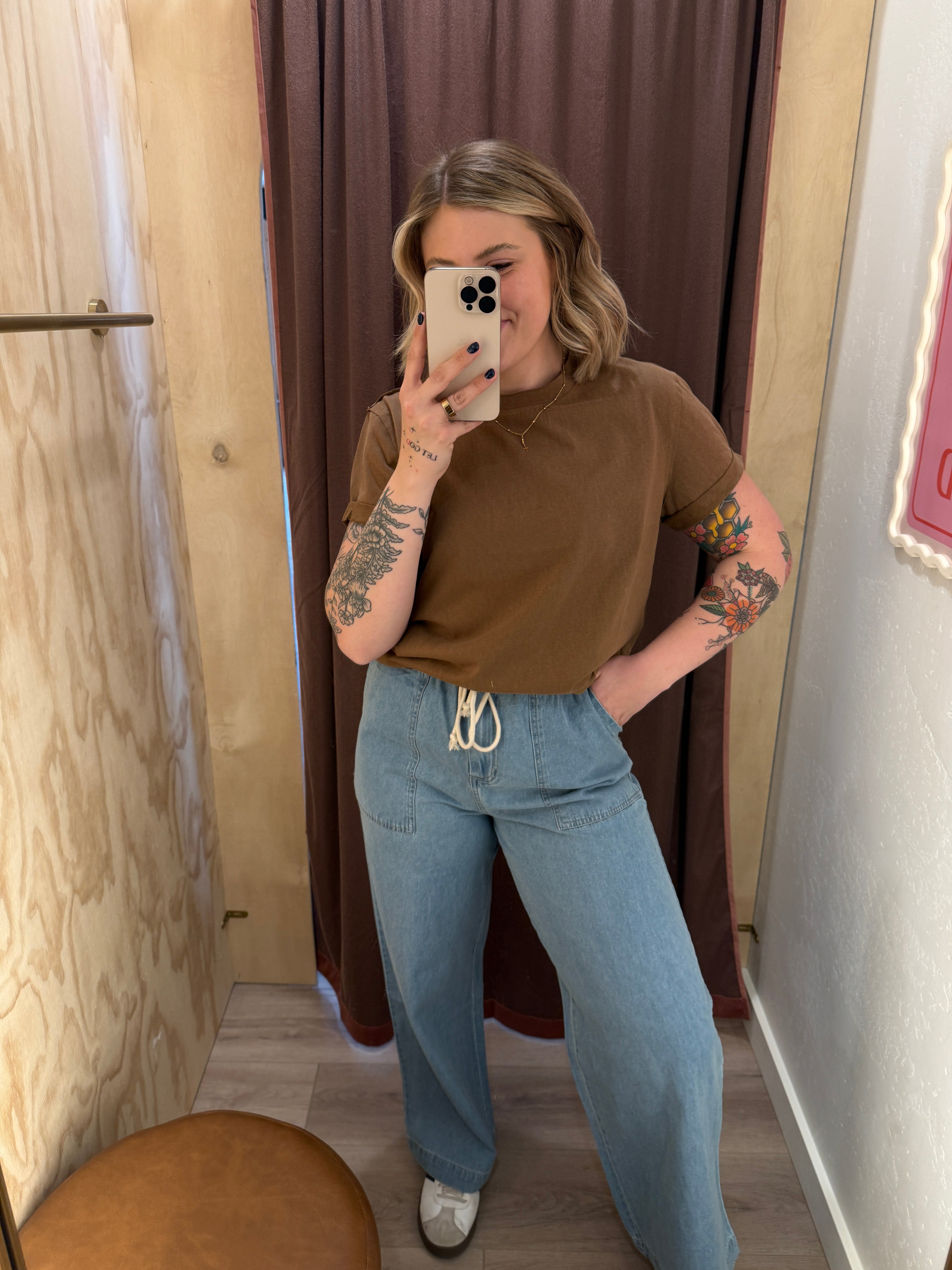 Wide Leg Drawstring Pants