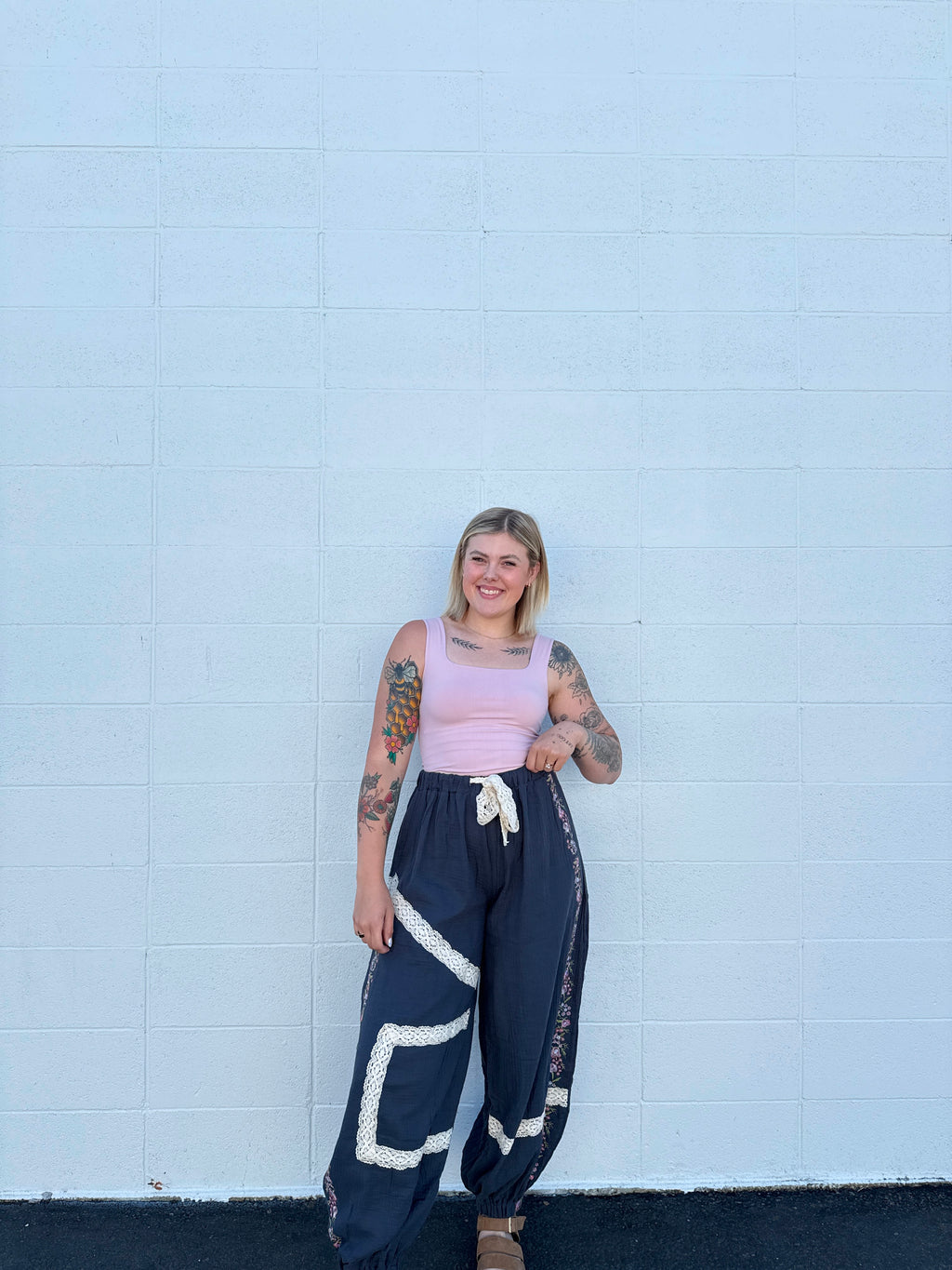 Moonlit Garden Gauze Joggers