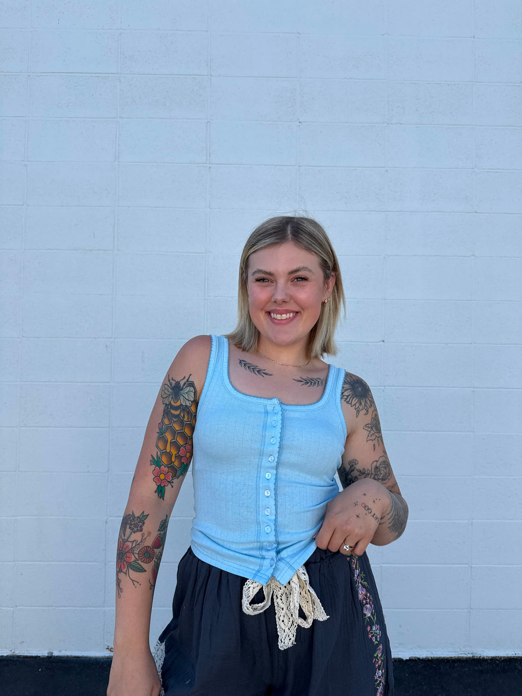 Dainty Darlin' Pointelle Tanks (Multiple Colors)
