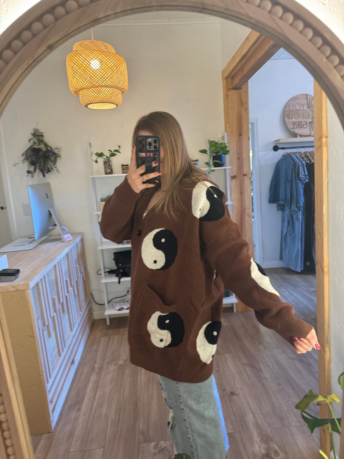 Yin Yang Oversized Cardigan