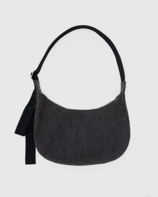 Baggu Washed Denim Medium Crescent Bag