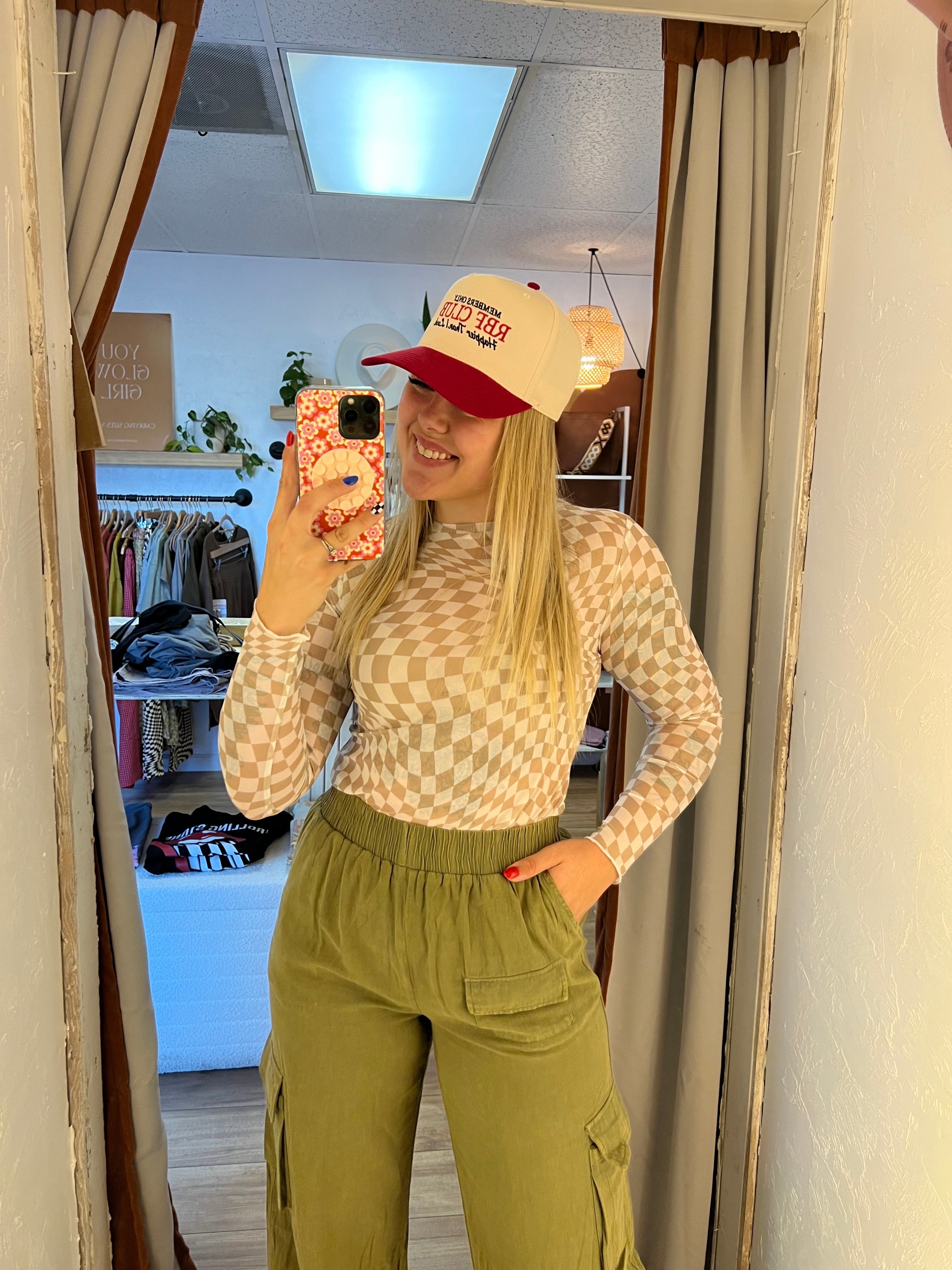 Checkered Layering Long Sleeves (Multiple Colors)