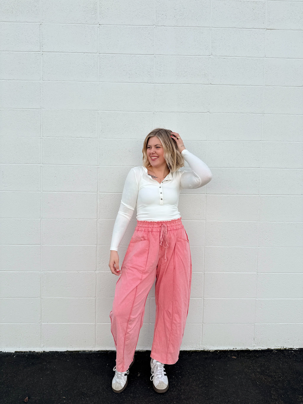 Lover Girl Mineral Wash Barrel Pants
