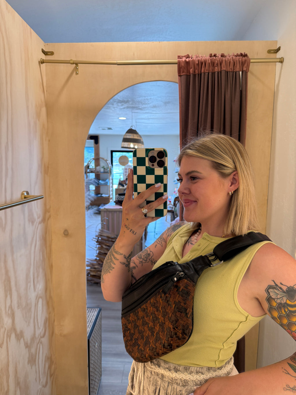Lady Conceal - Haisley Woven Leather Sling