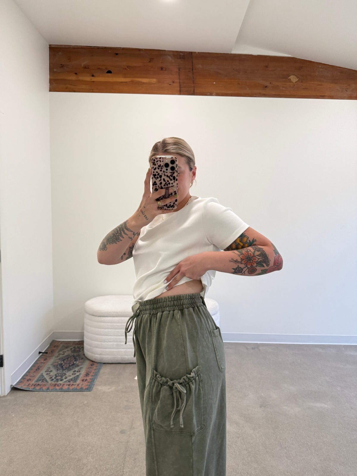 Olive Jogger Mineral Pants