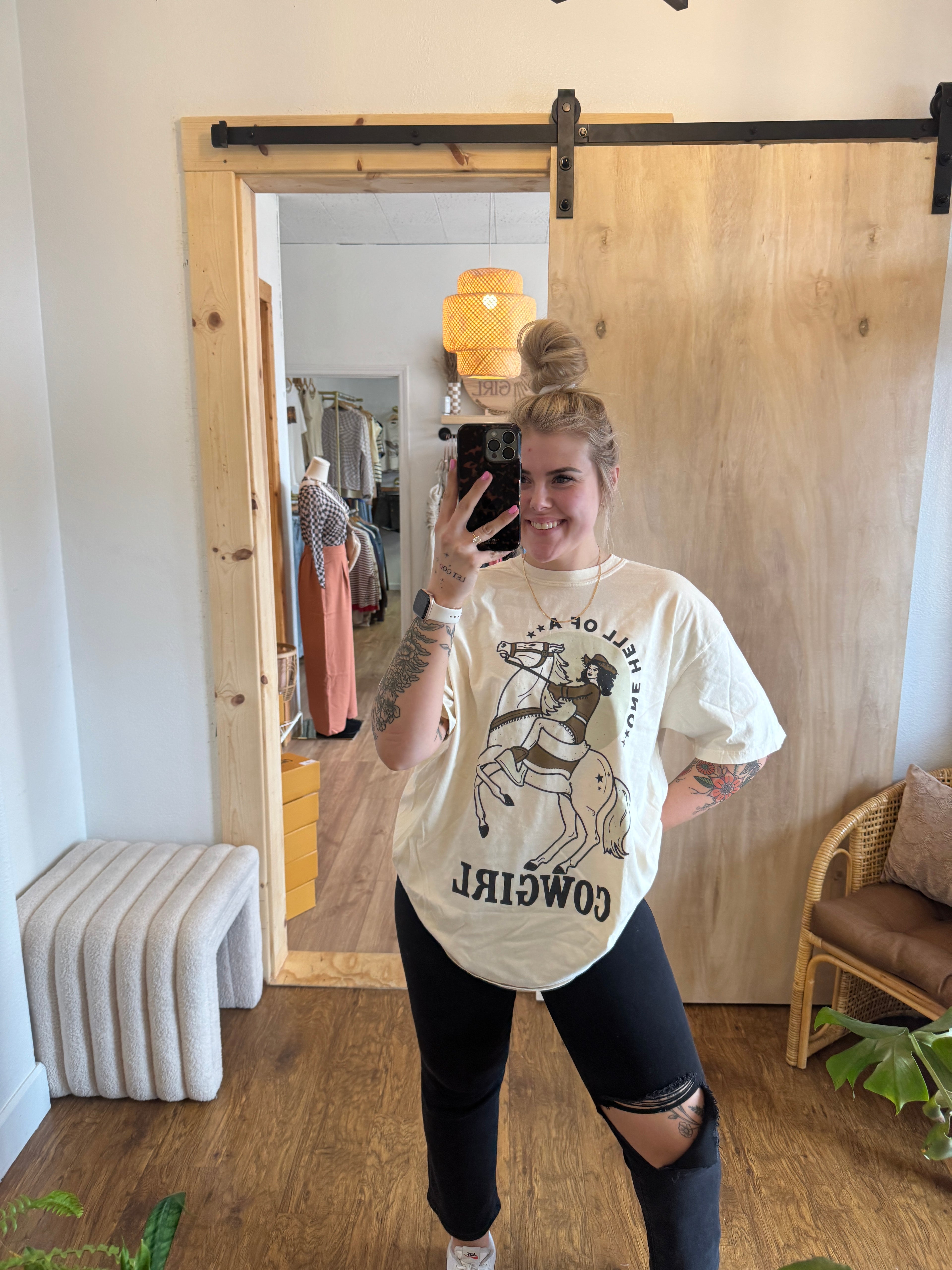 One Hell of a Cowgirl Oversized Tee