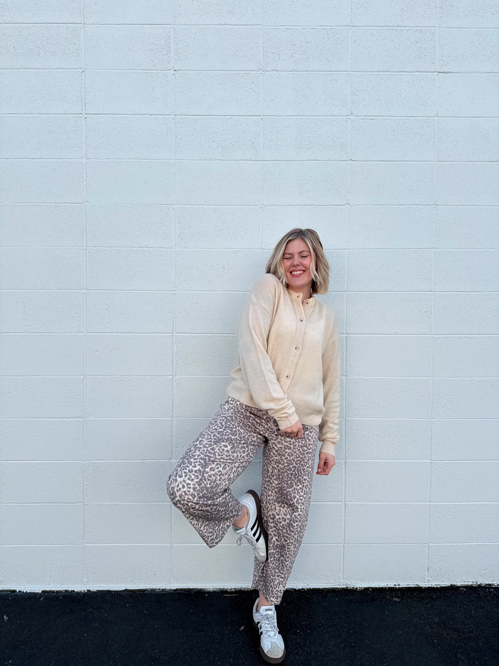 It Girl Leopard Barrel Jeans