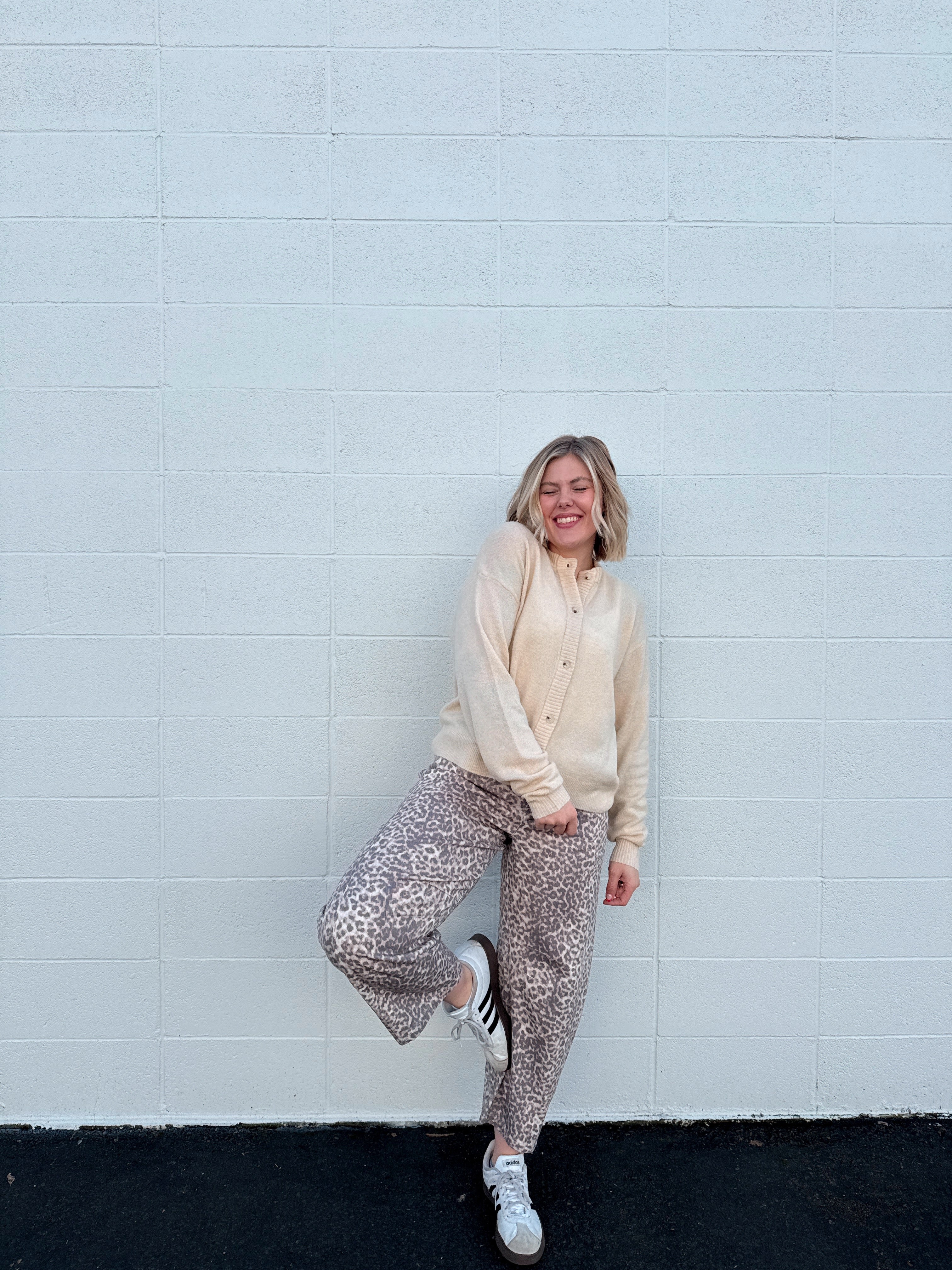 It Girl Leopard Barrel Jeans