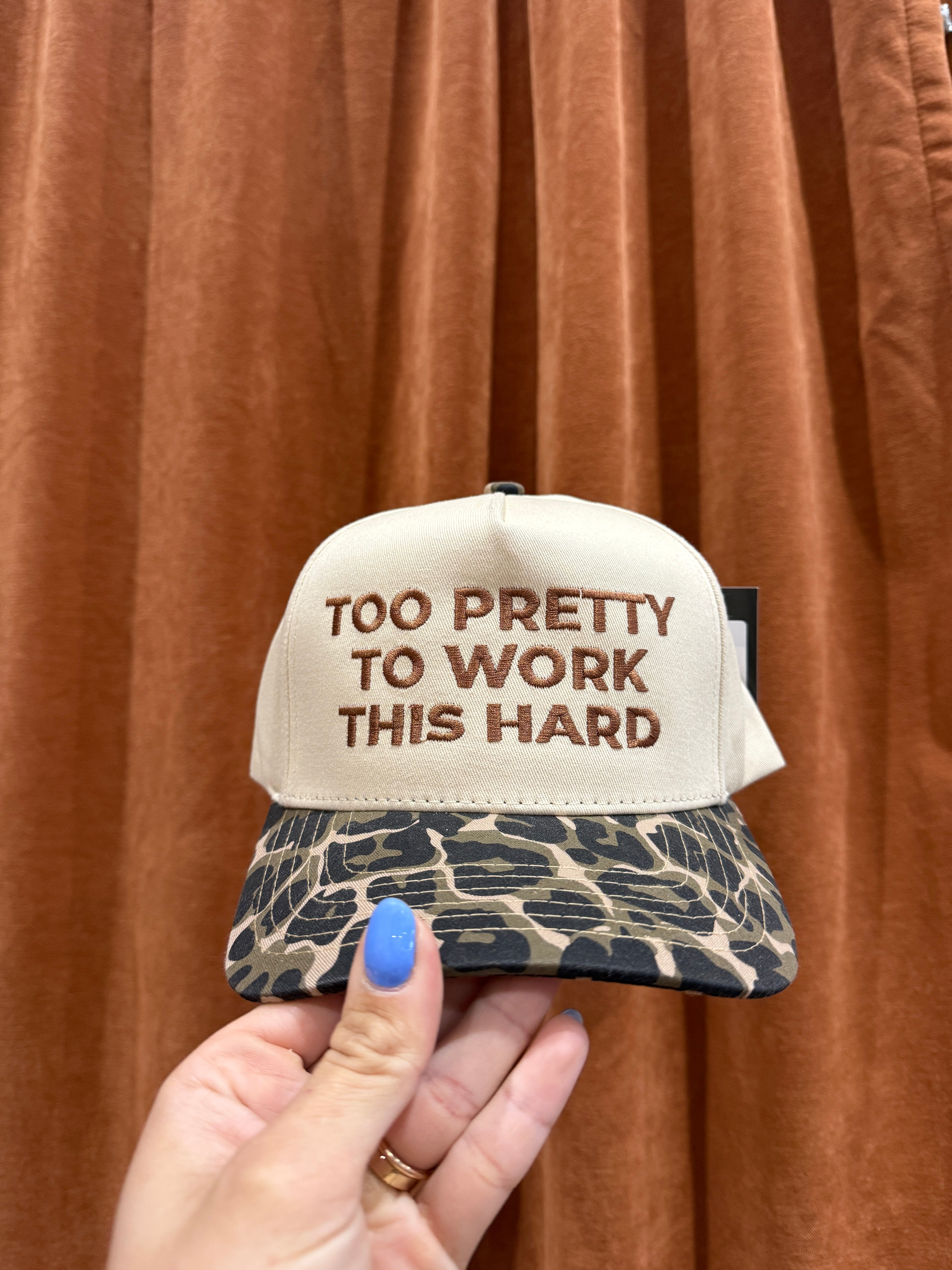 Too Pretty To Work Leopard Hat