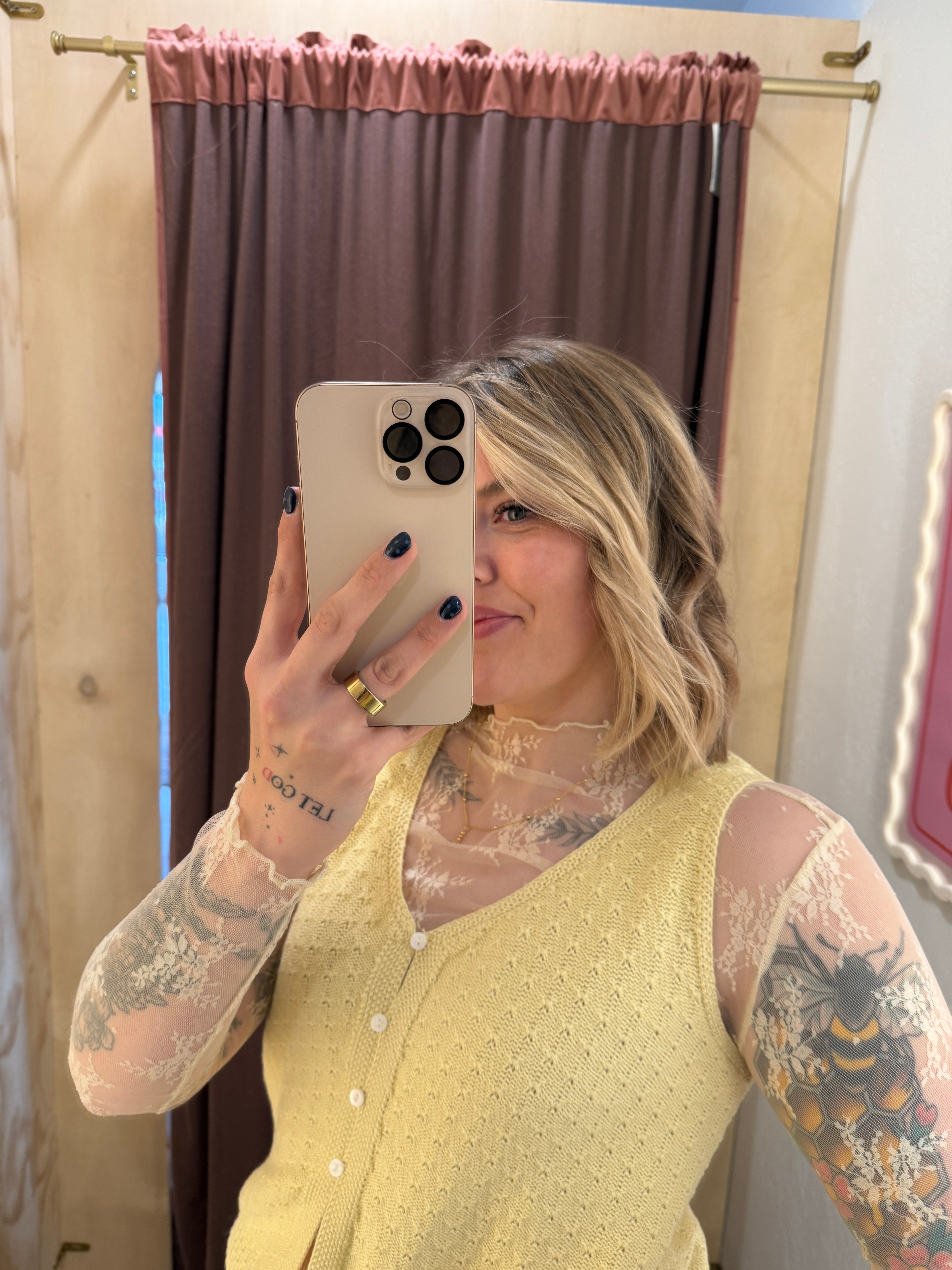 Daisy Pointelle Sweater Vest