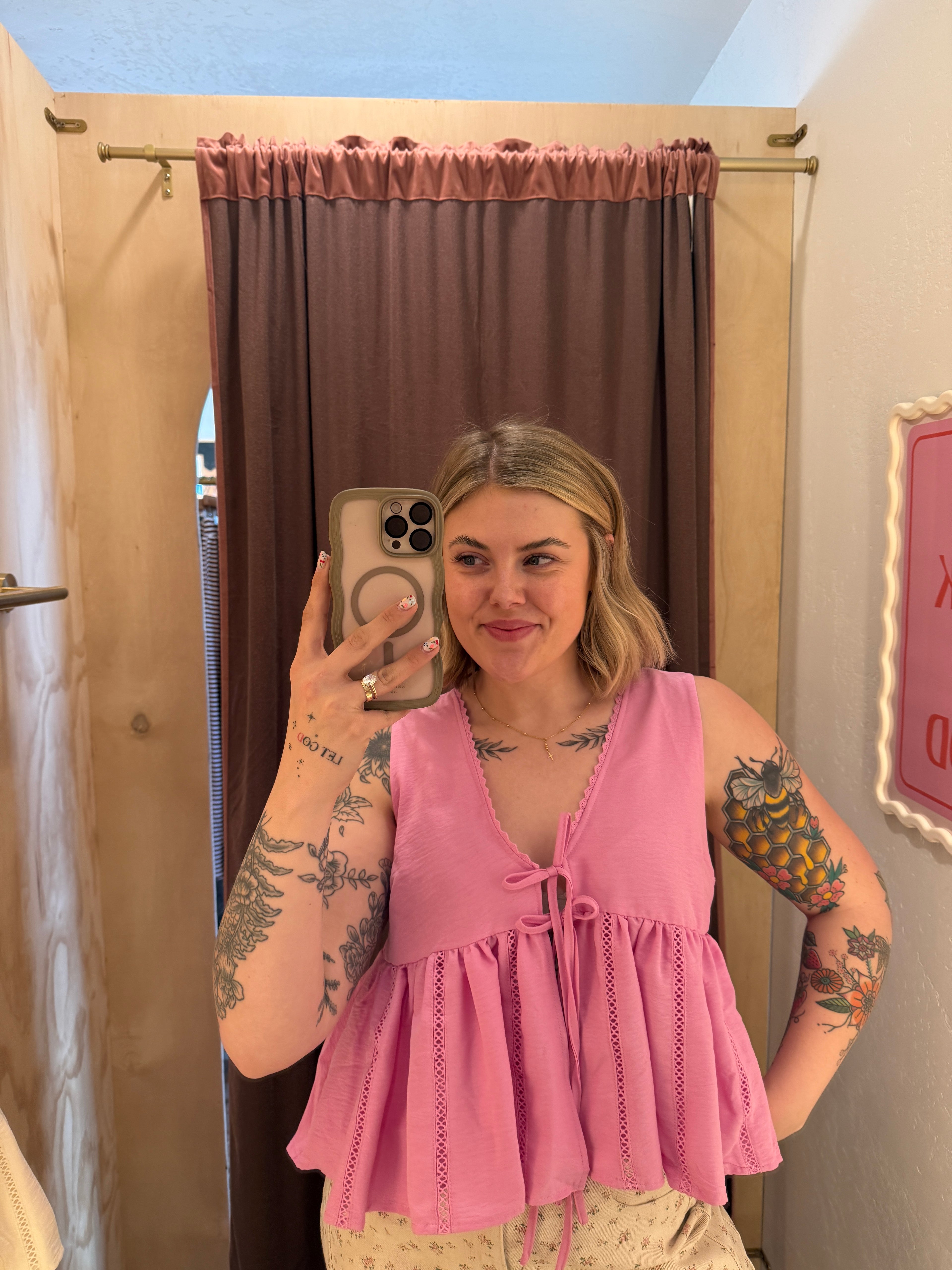 The Darling Lace Tie Top