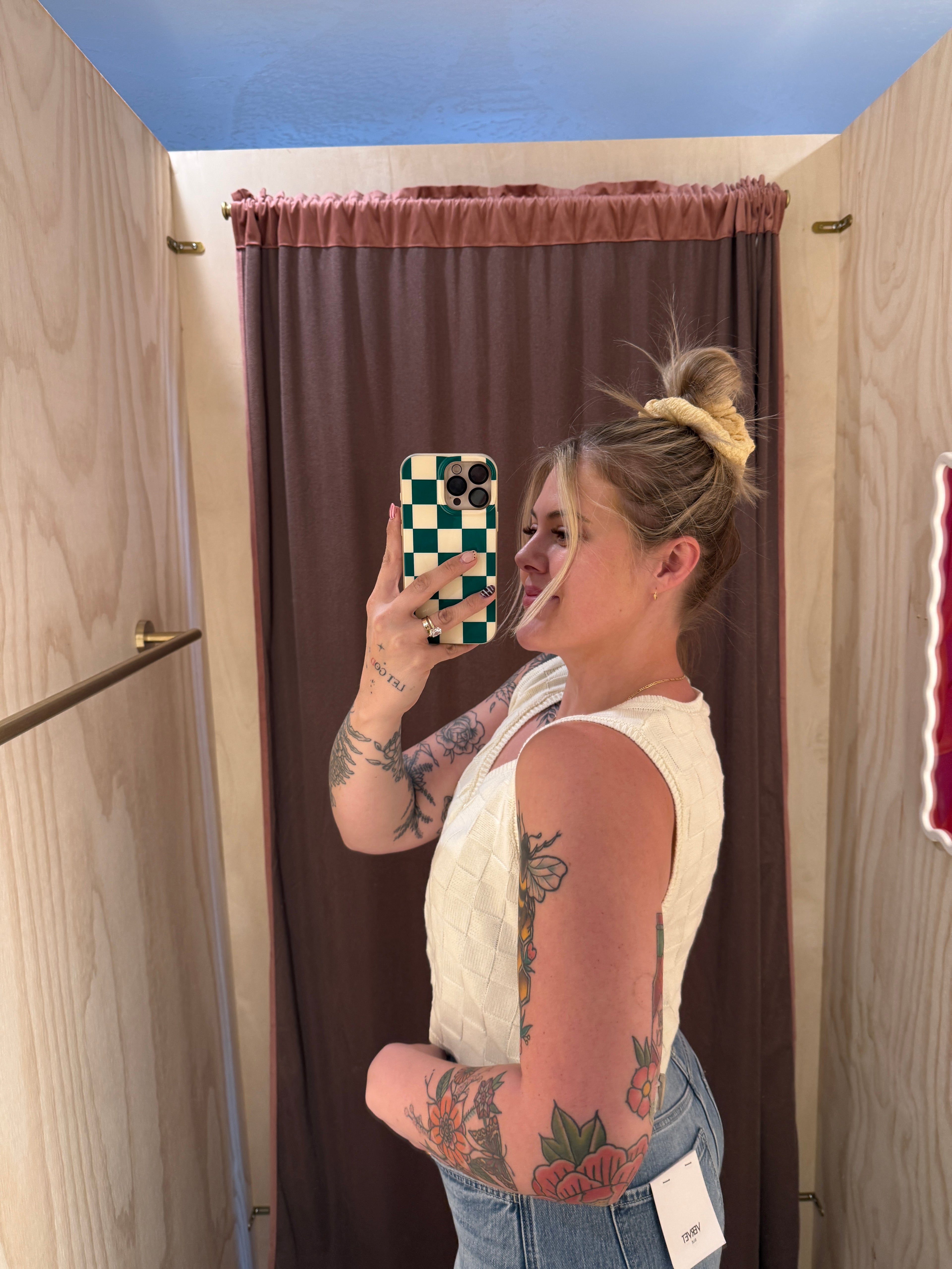 The Checkmate Knit Vest (whipped cream)