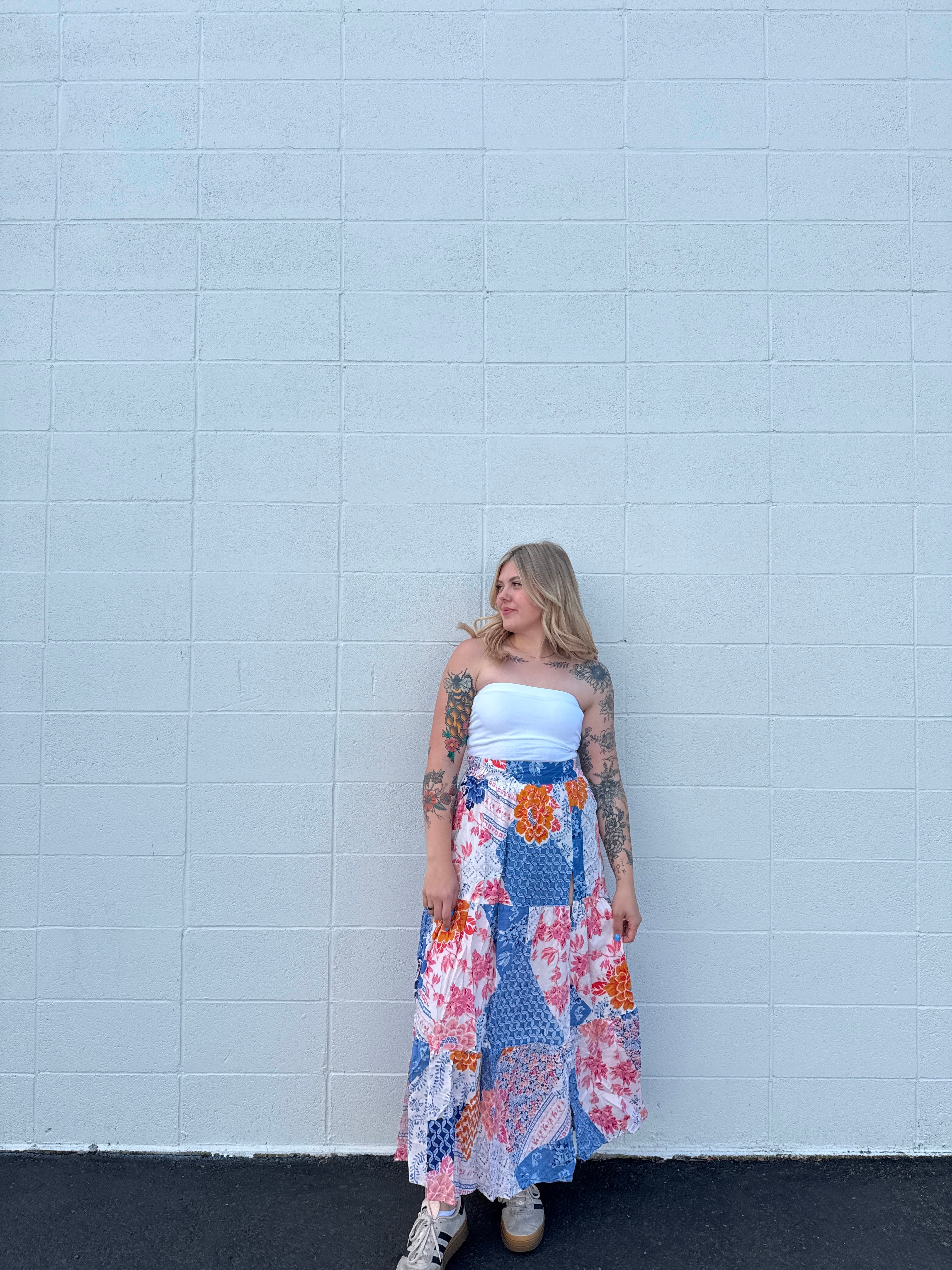 Quilted Dreams Maxi Skirt