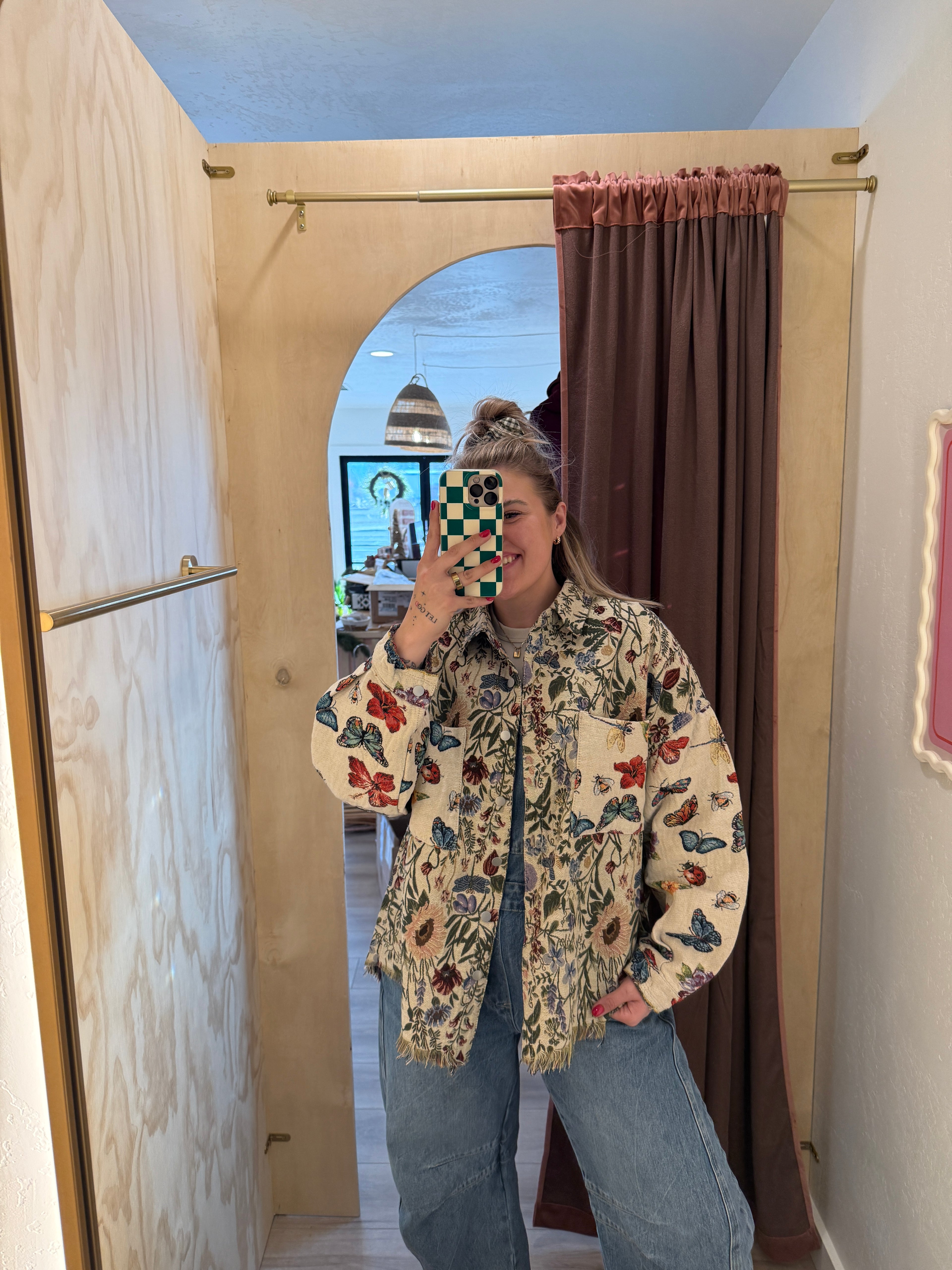 Butterfly Garden Vintage Shacket