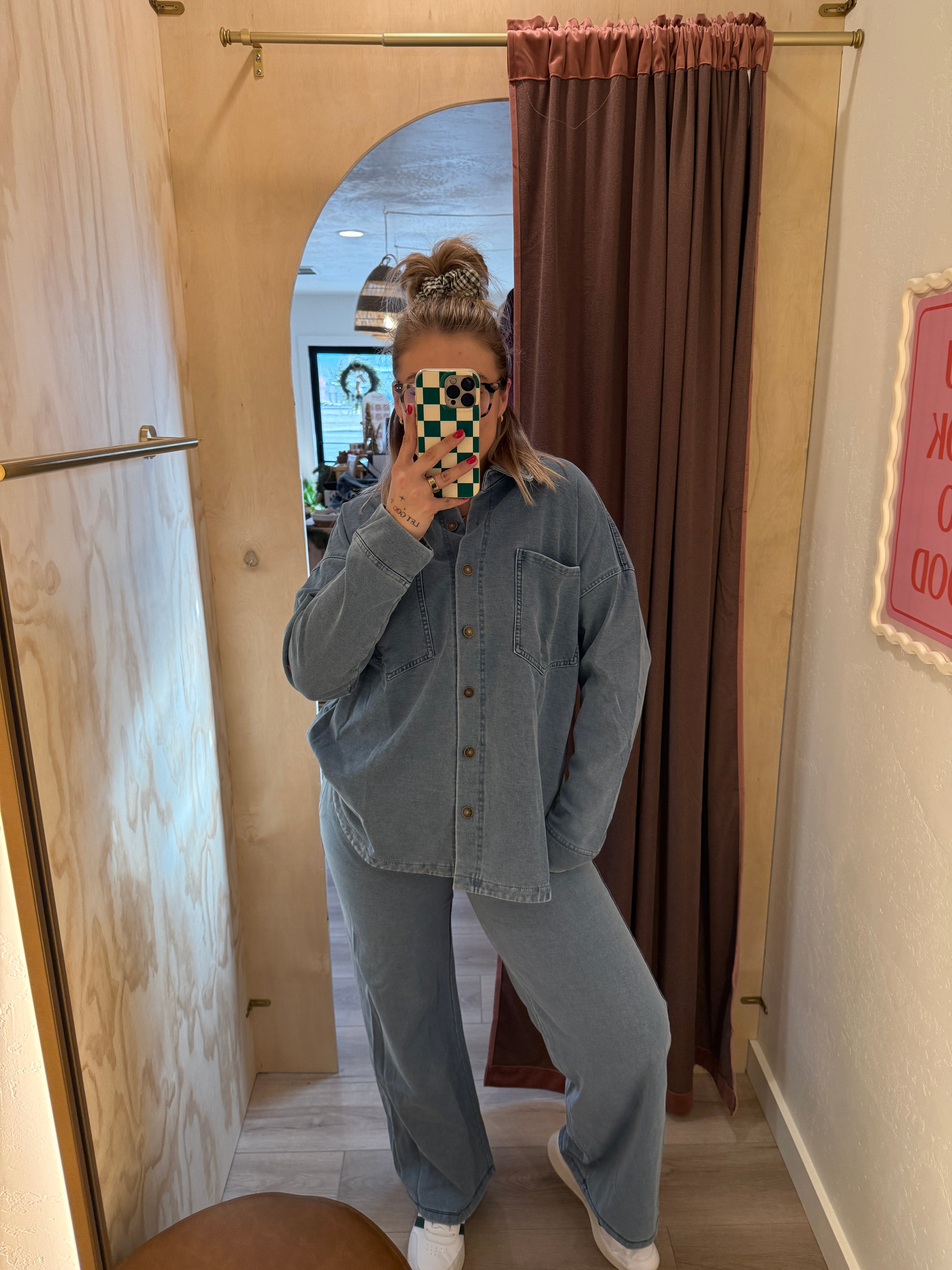 Knit Denim Lounge Pants (Multiple colors)