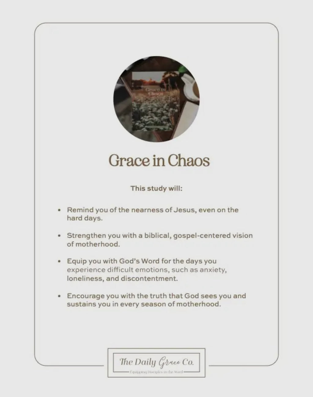 Daily Grace Co. Grace in Chaos Hope for Hard Days of Motherhood