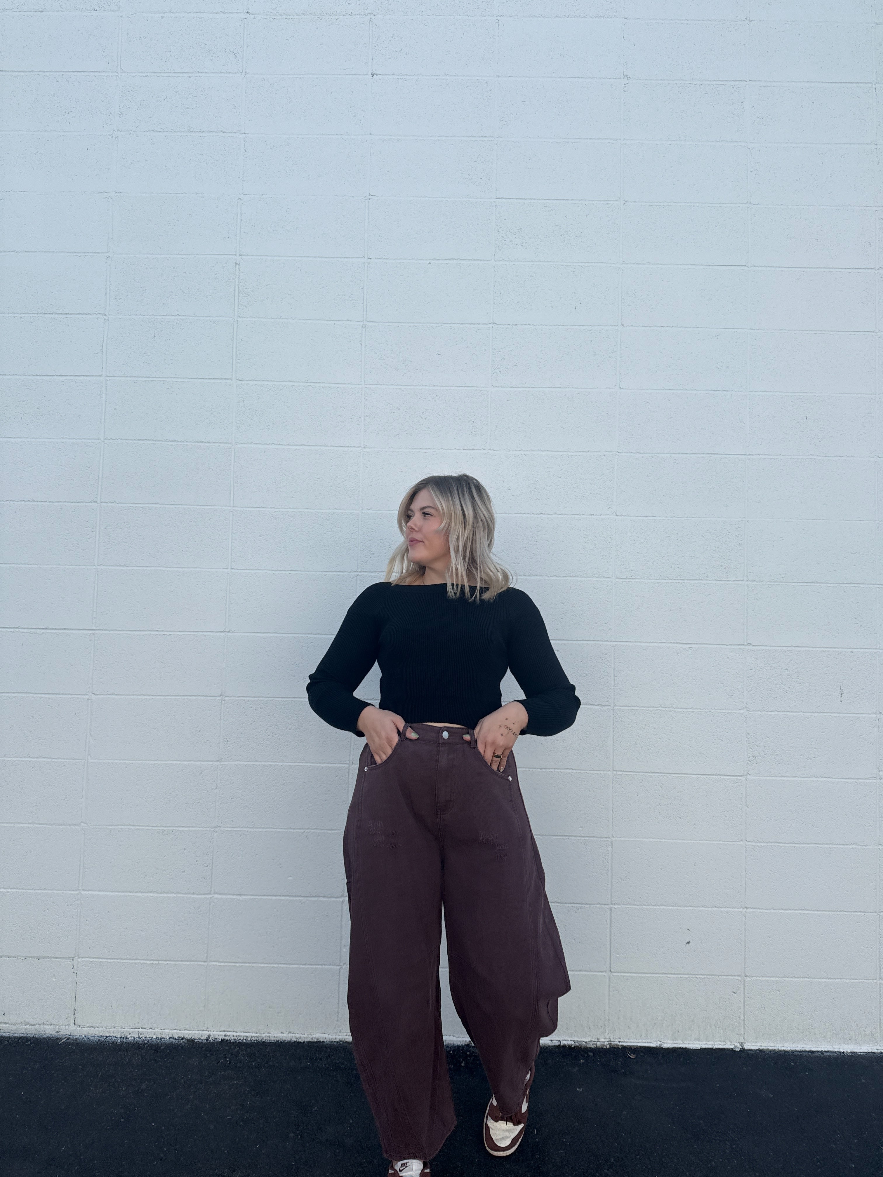 Wine Barrel Denim Pants