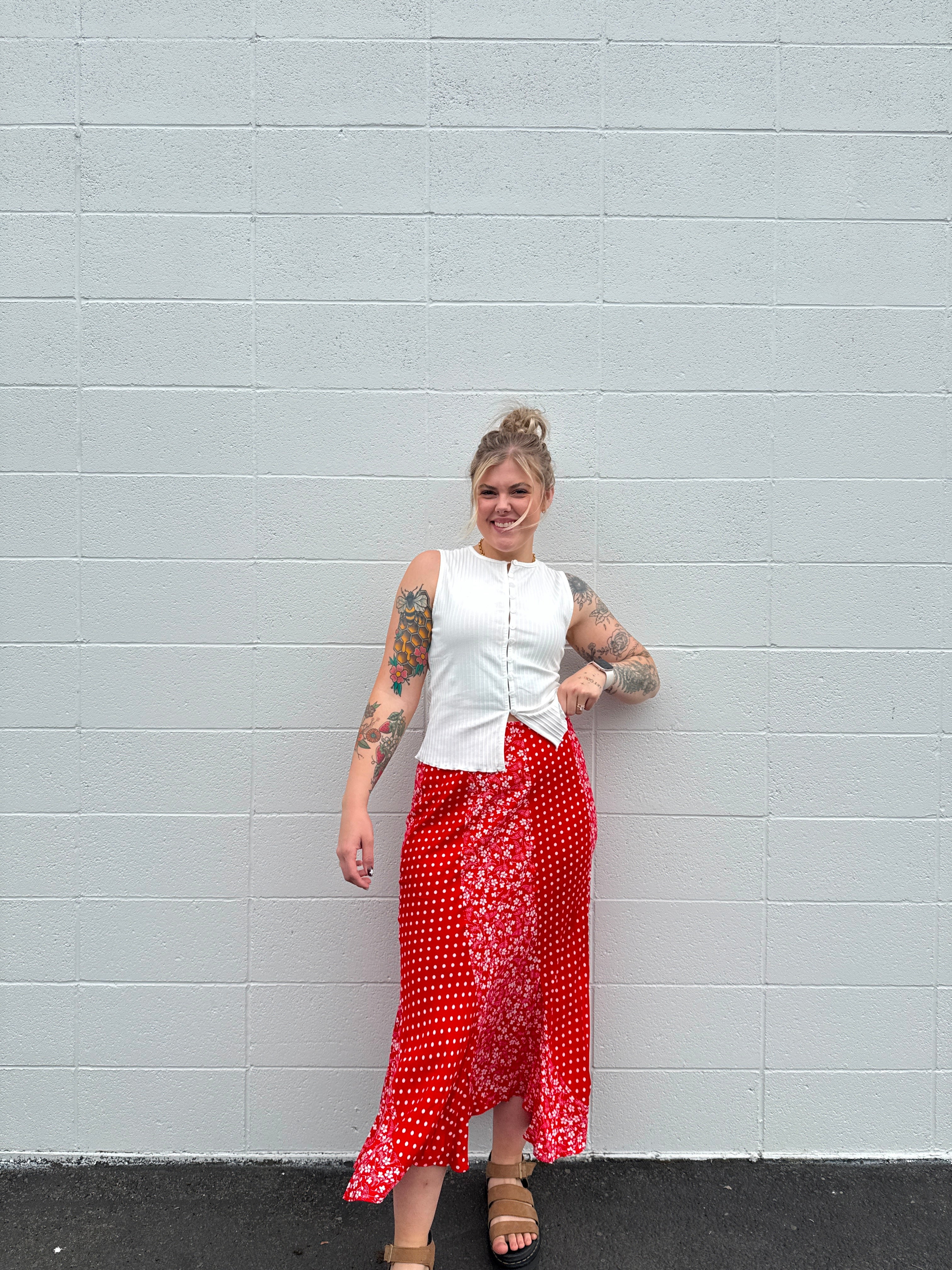 Polka Dot Maxi Skirt