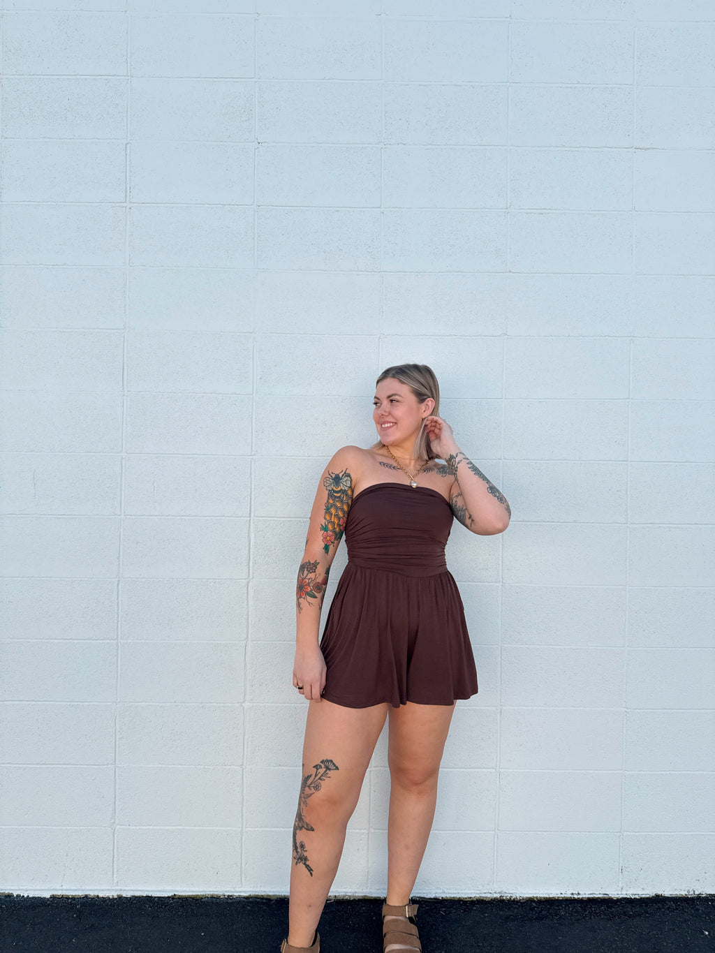Maisey Ruched Rompers (Multiple Colors)