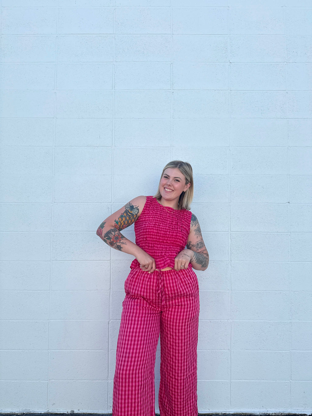 Berry Picnic Drawstring Pants