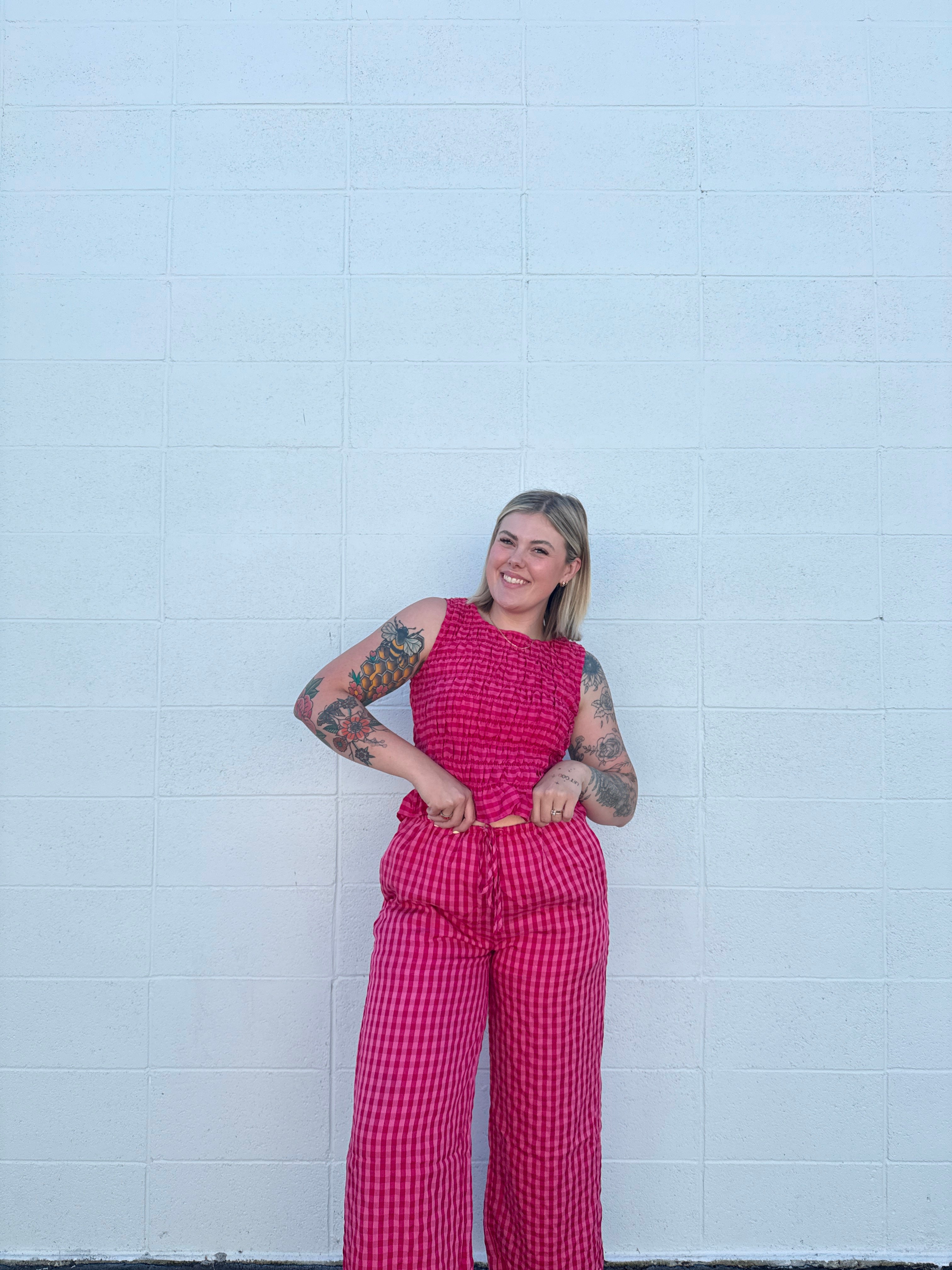 Berry Picnic Drawstring Pants