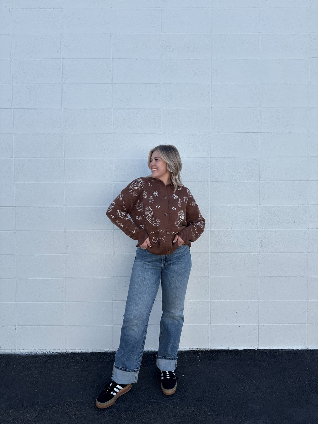 Spice Girl Paisley Button Up Cardigan