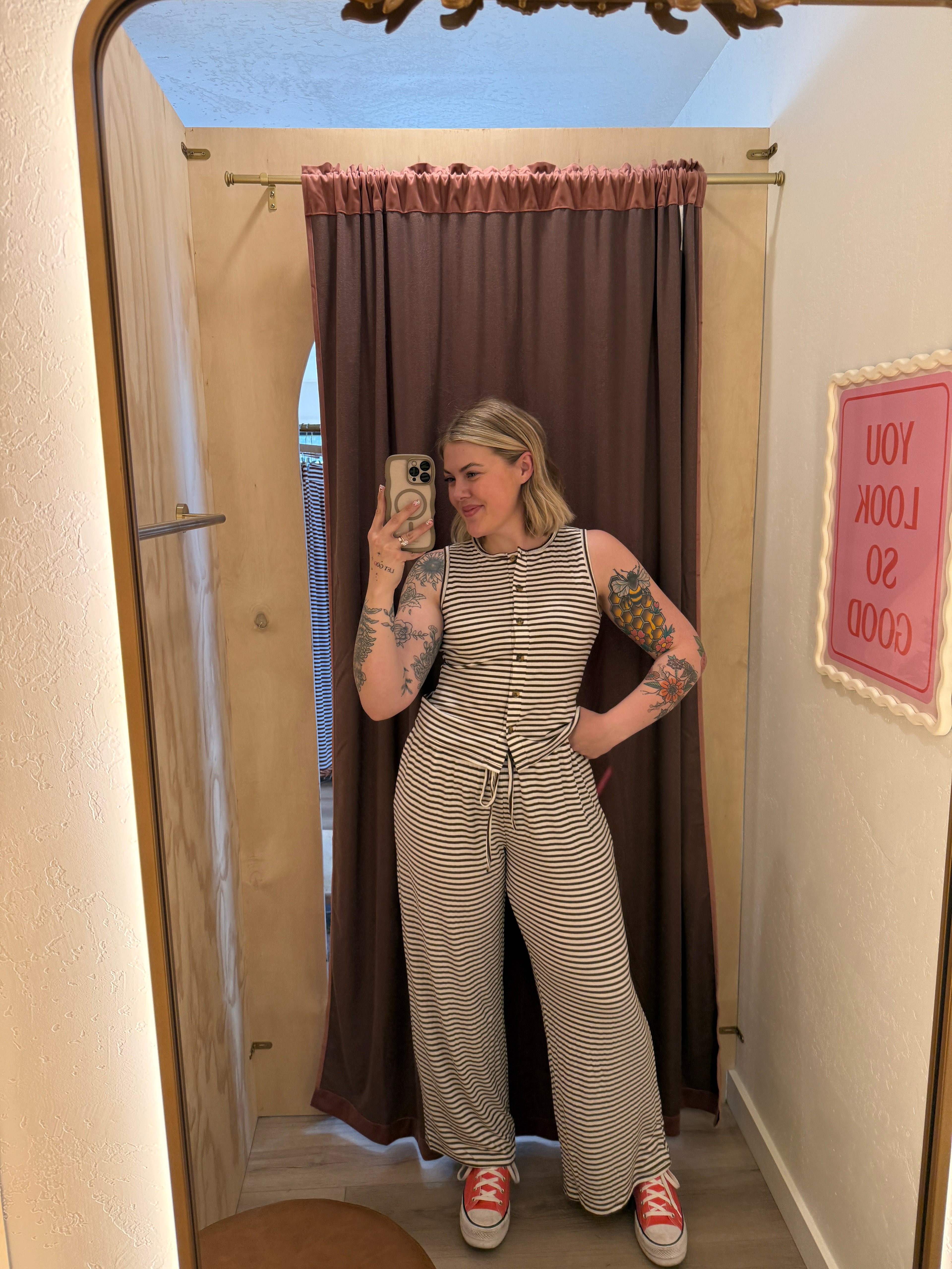 Button Down Tank Striped Set *RESTOCK*