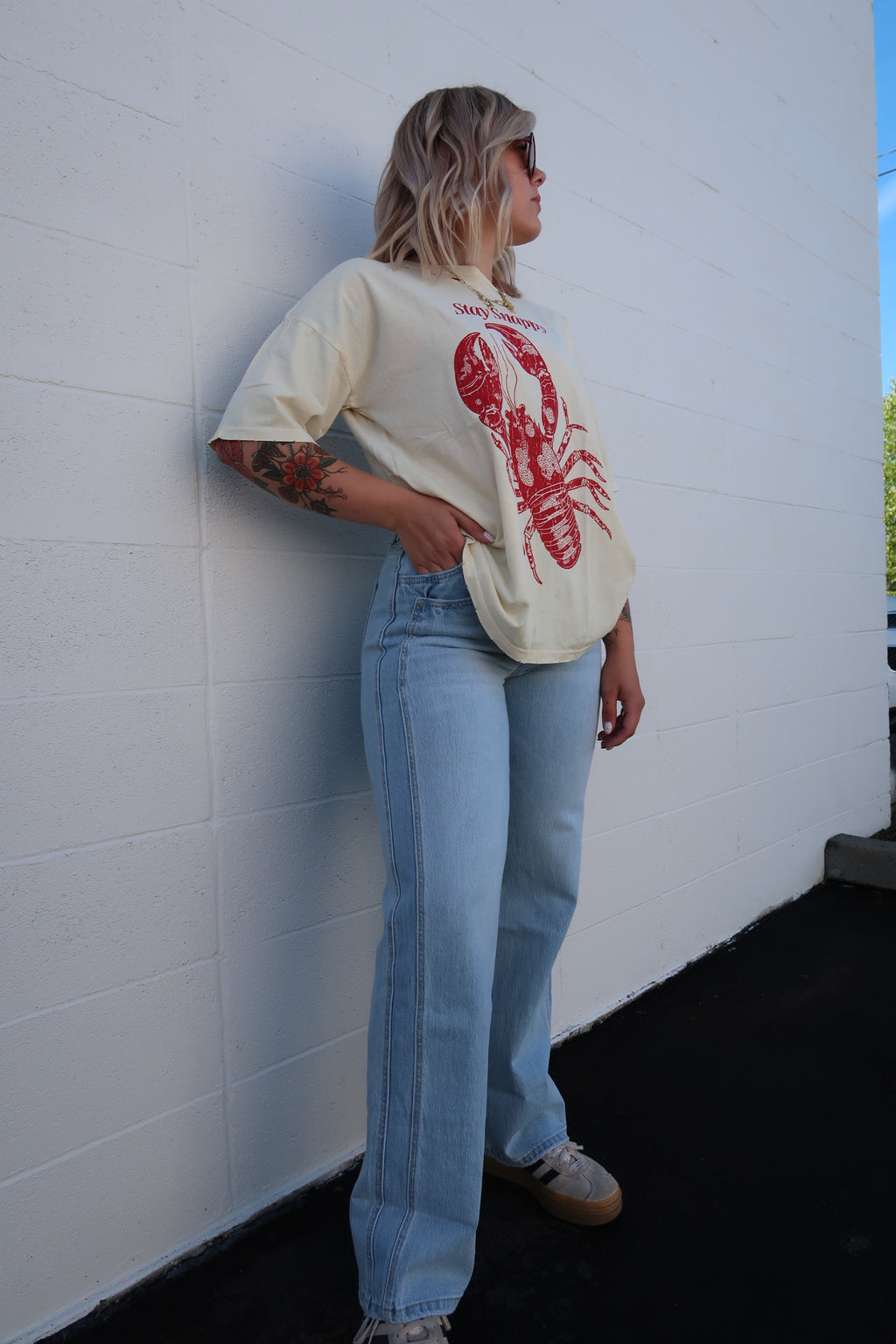 Kelsi Cuffed Baggy Wide Jeans