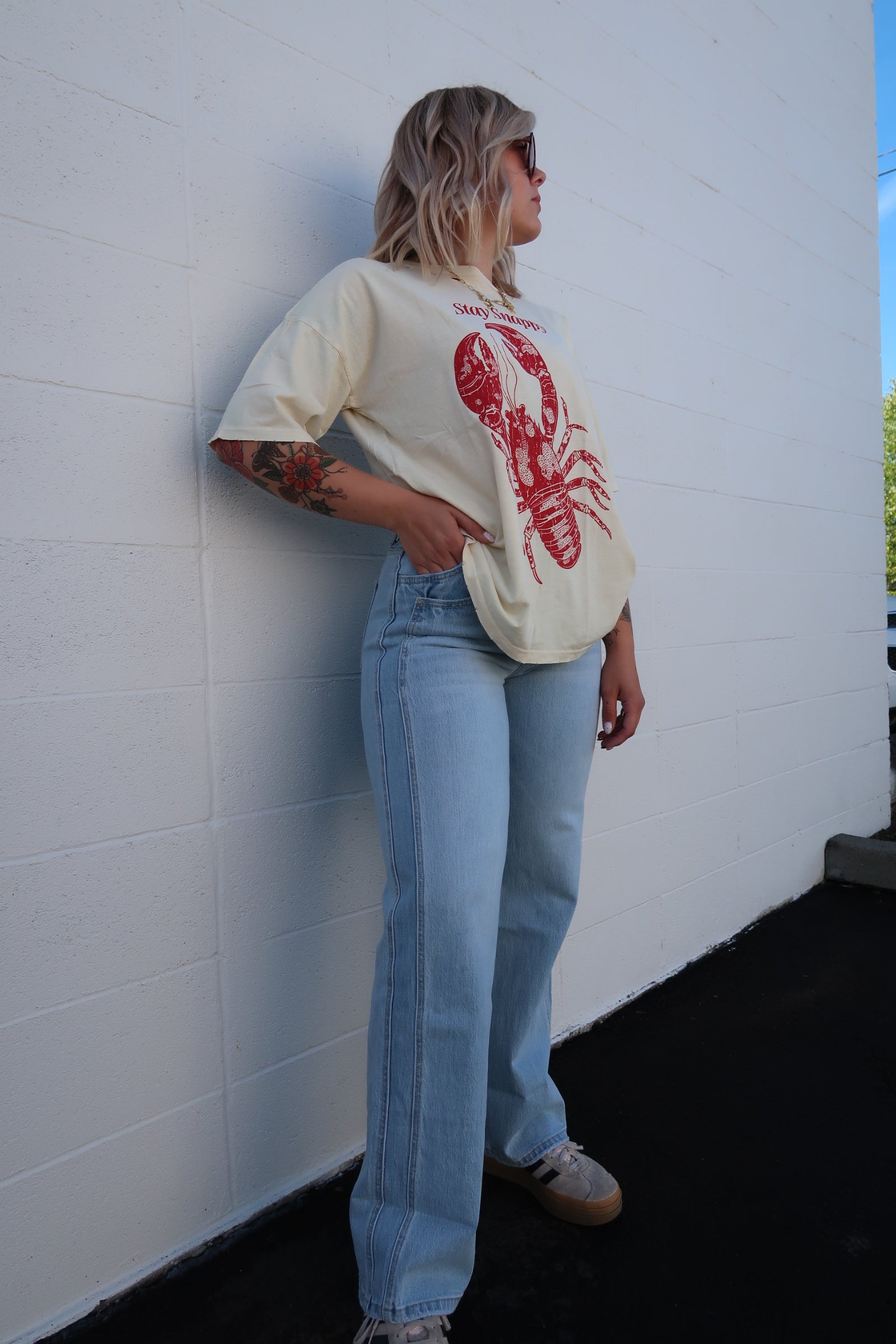 Kelsi Cuffed Baggy Wide Jeans