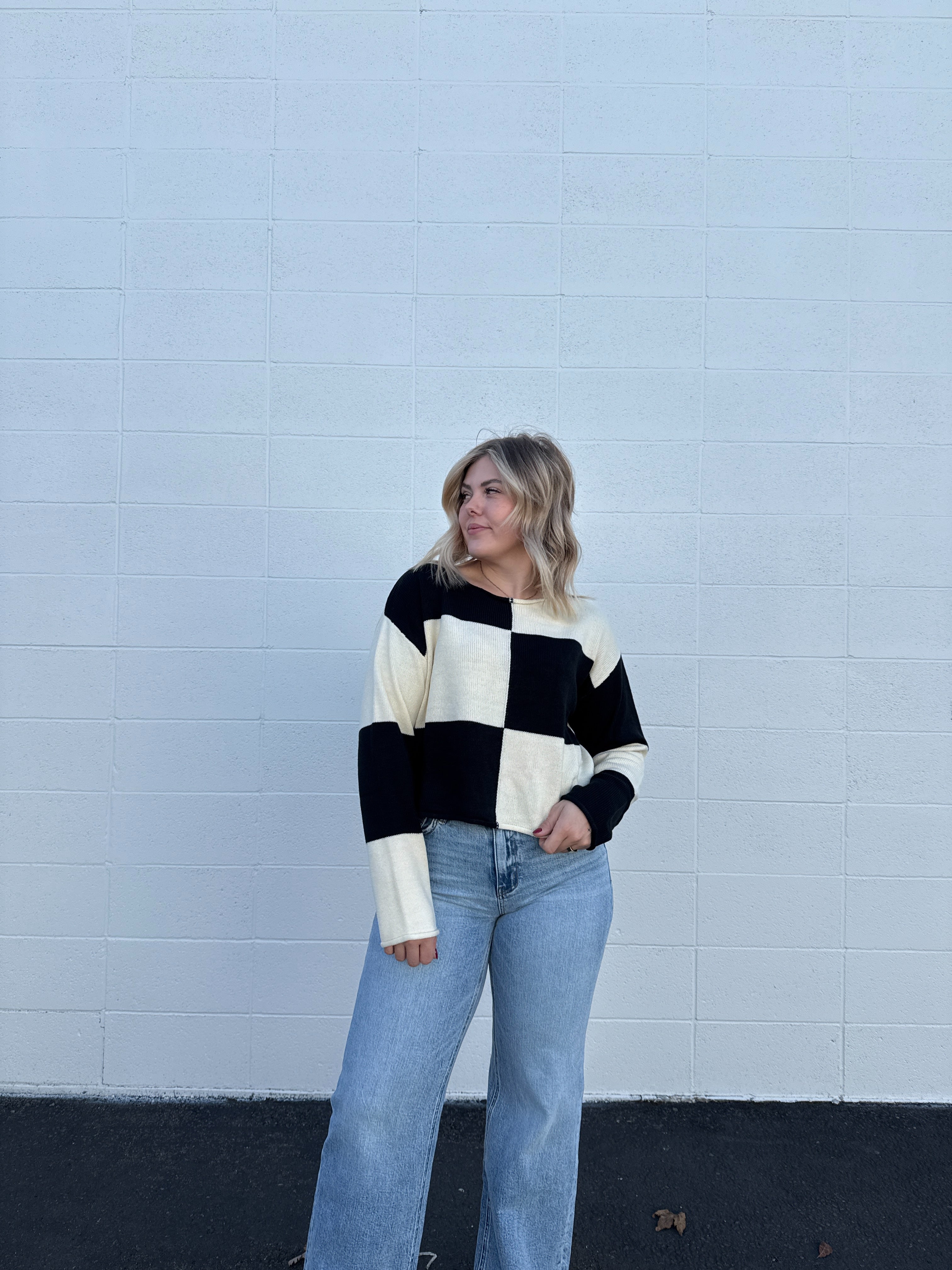 Checker Sweater (multiple colors)