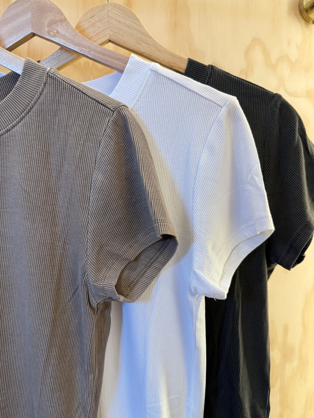 Easy Does It Ribbed Tee (multiple colors)