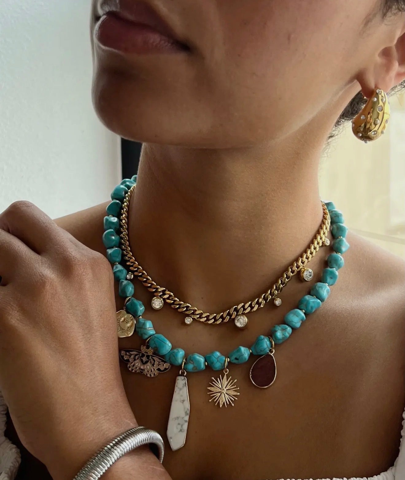 Chloe Crystal Cuban Chain Necklace