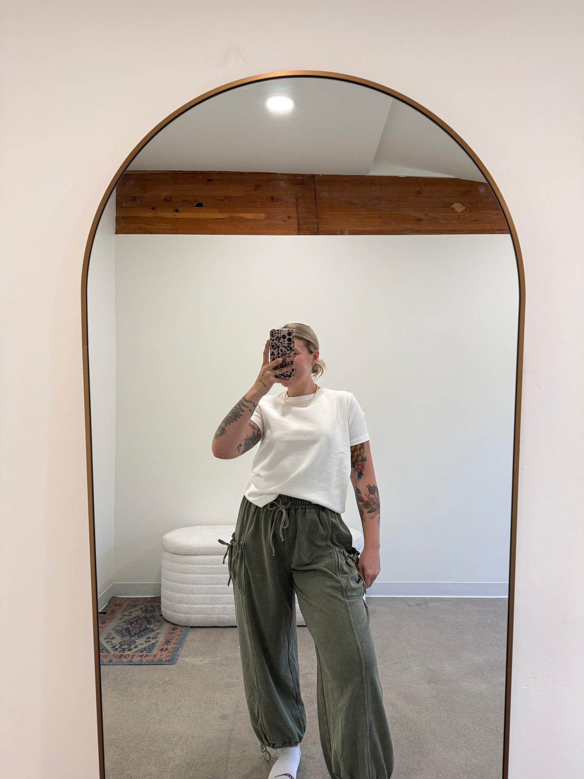 Olive Jogger Mineral Pants