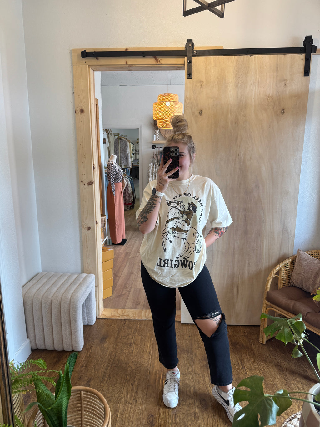 Black High Rise Straight Ankle Distressed Jeans