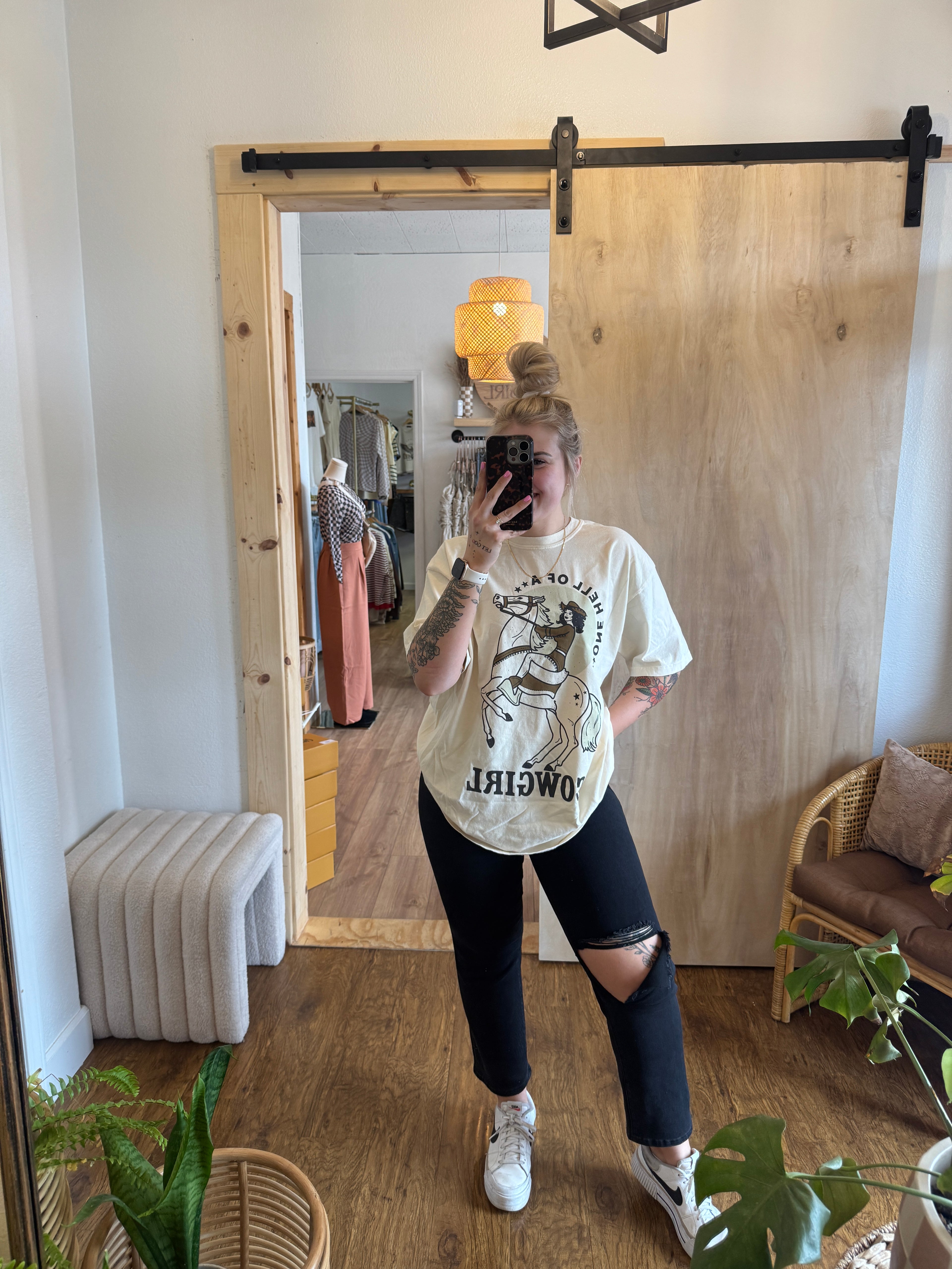 Black High Rise Straight Ankle Distressed Jeans