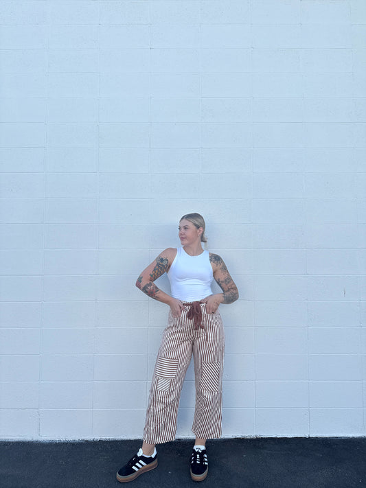 Wanderer Striped Barrel Pants