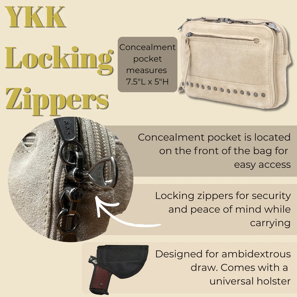 Lady Conceal - Kailey Leather Fanny Pack / Sling
