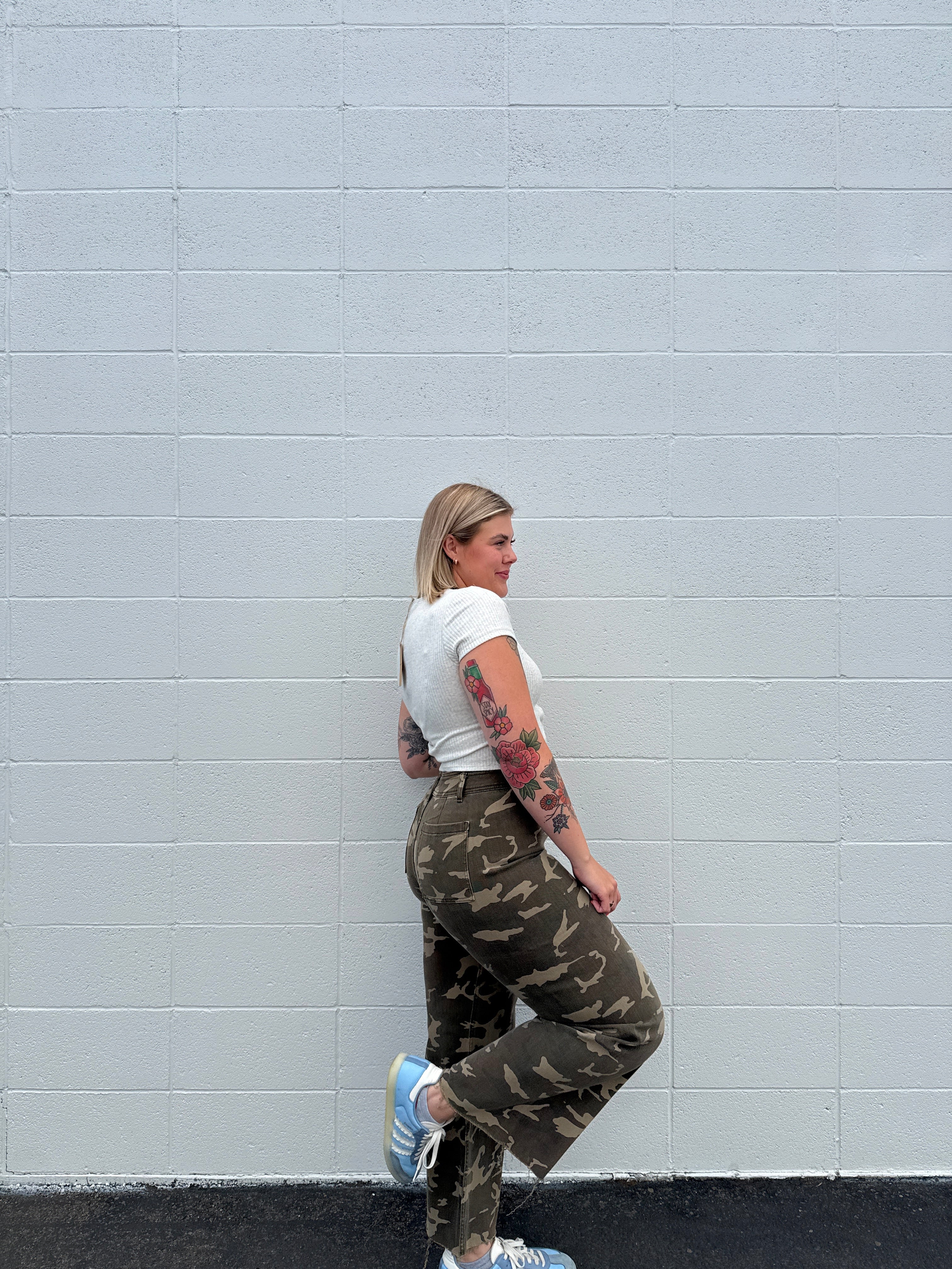 Operation Olive Camo Wide Leg Pants