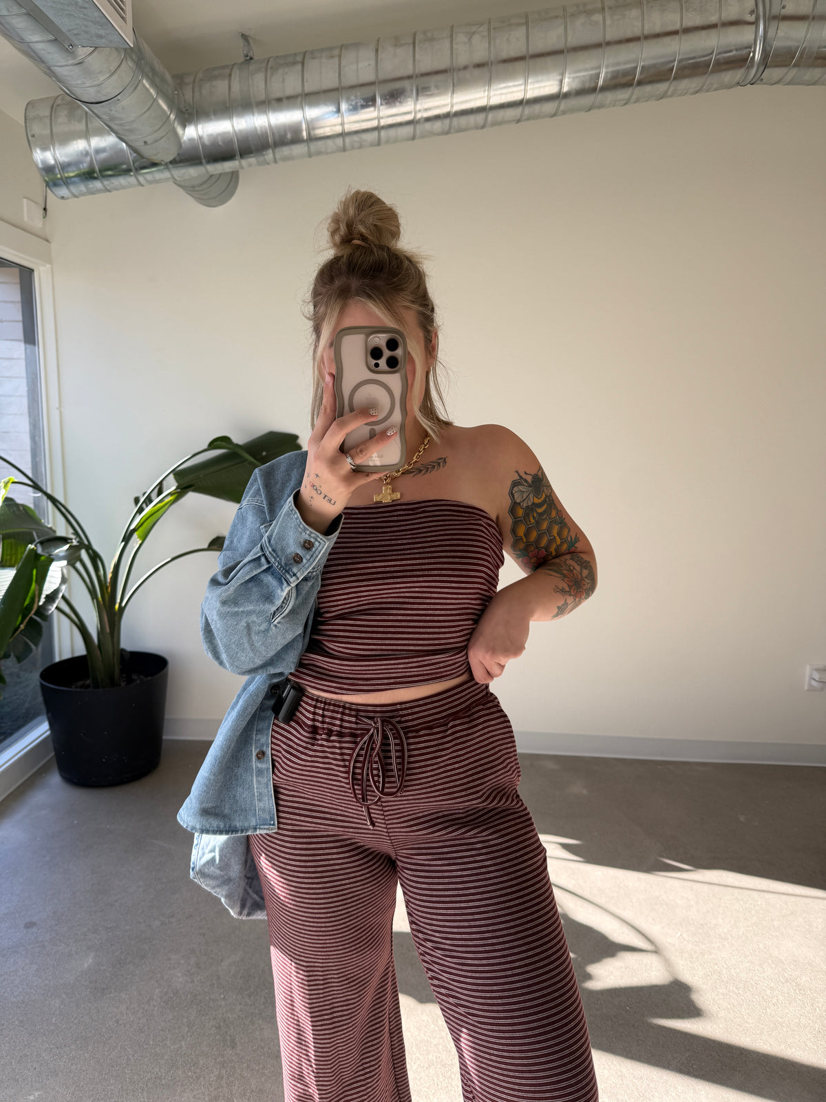 Travel Day Striped Set
