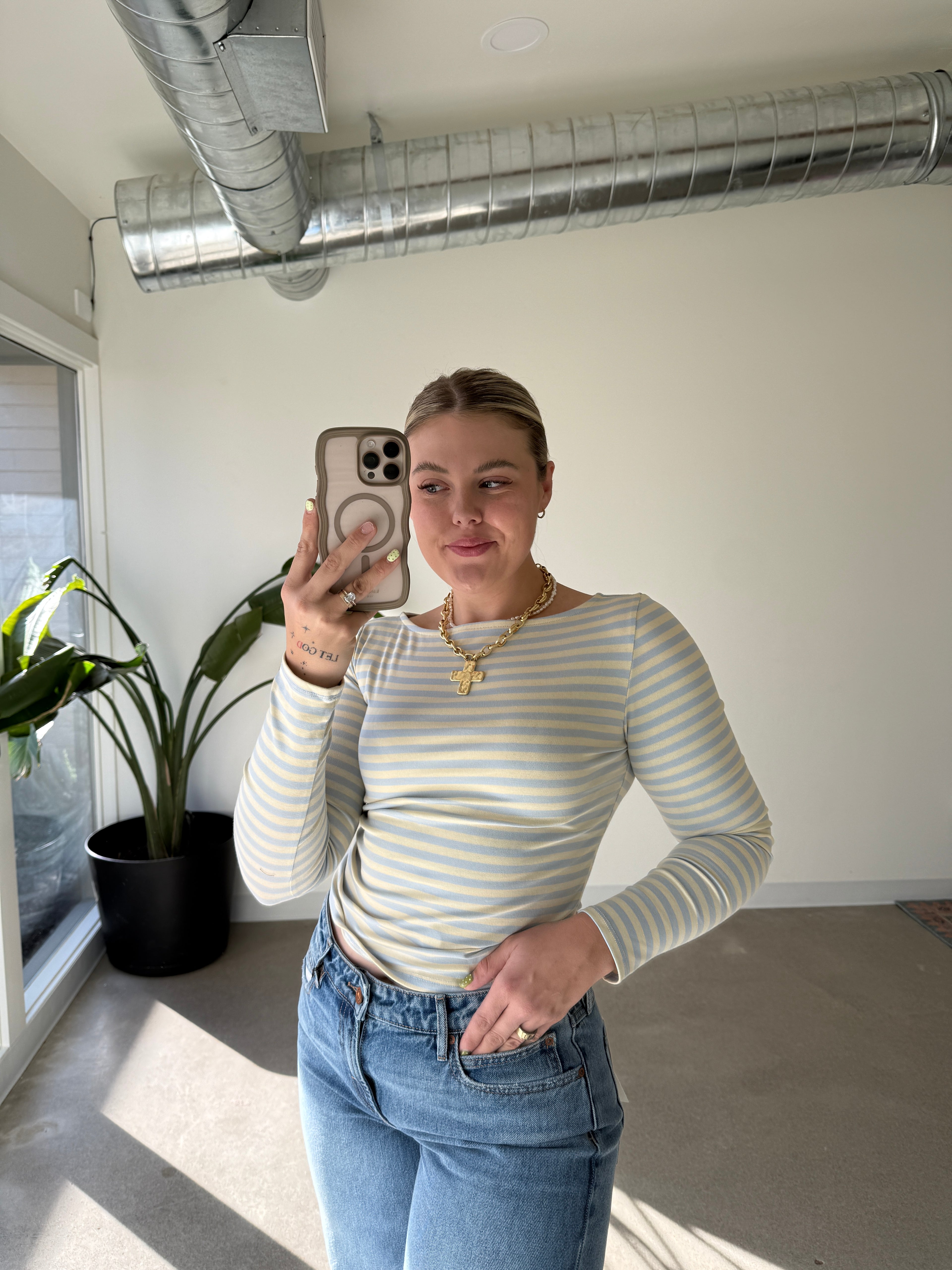 Weekender Striped Boat Neck Long Sleeve (Multiple Colors)