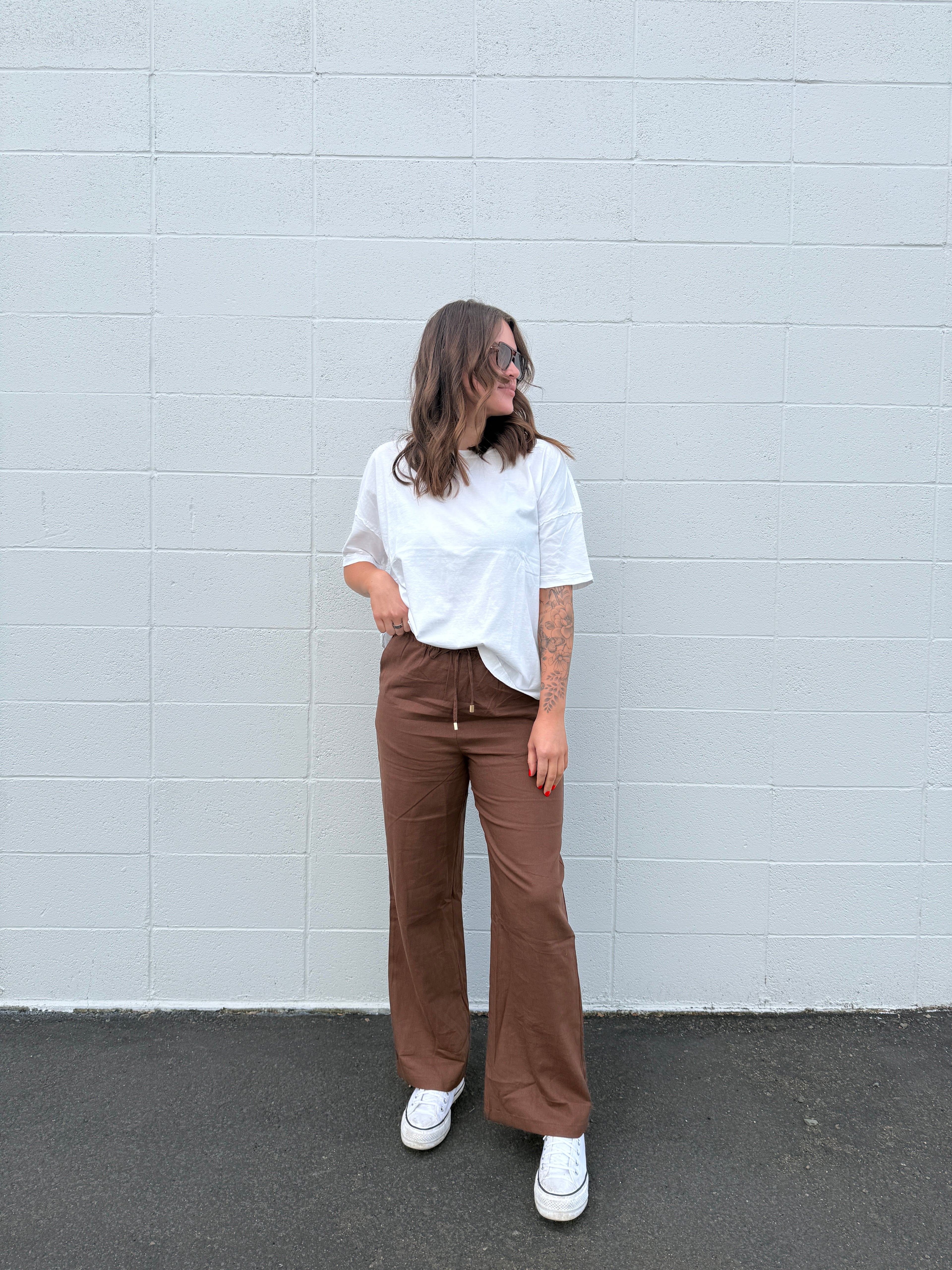 Linen Blend Pants (Multiple Colors)